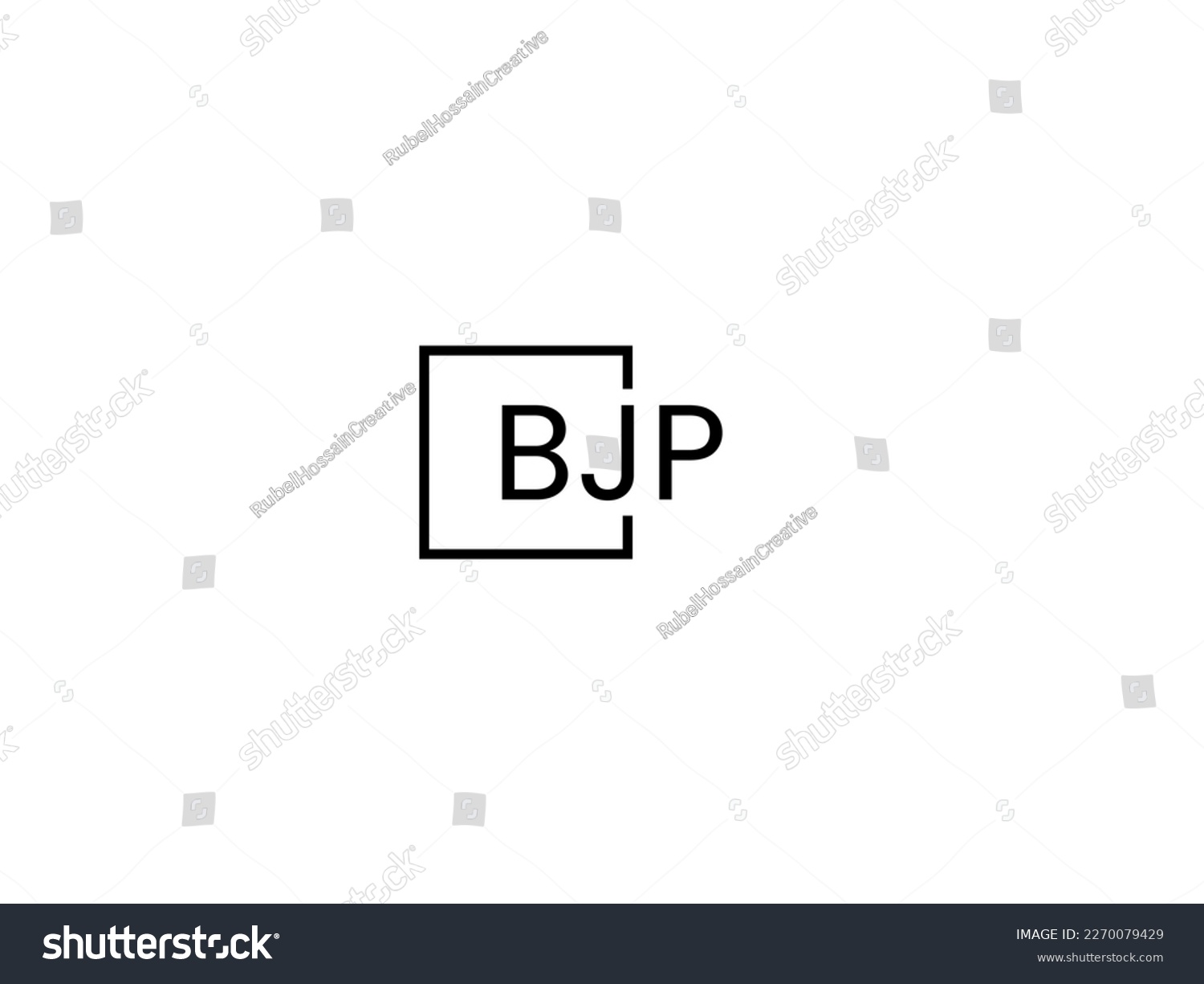 SVG of BJP Letter Initial Logo Design Vector Illustration svg