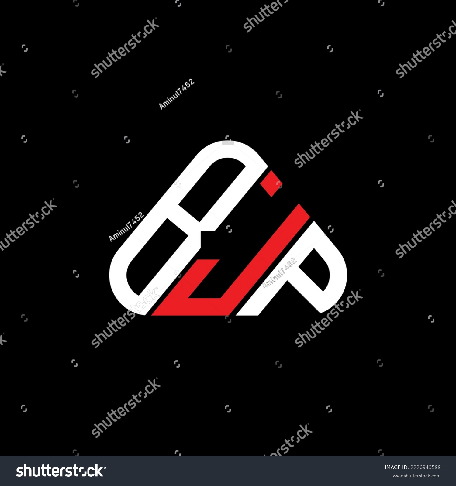 SVG of BJP letter logo creative design with vector graphic, BJP simple and modern logo in round triangle shape. svg