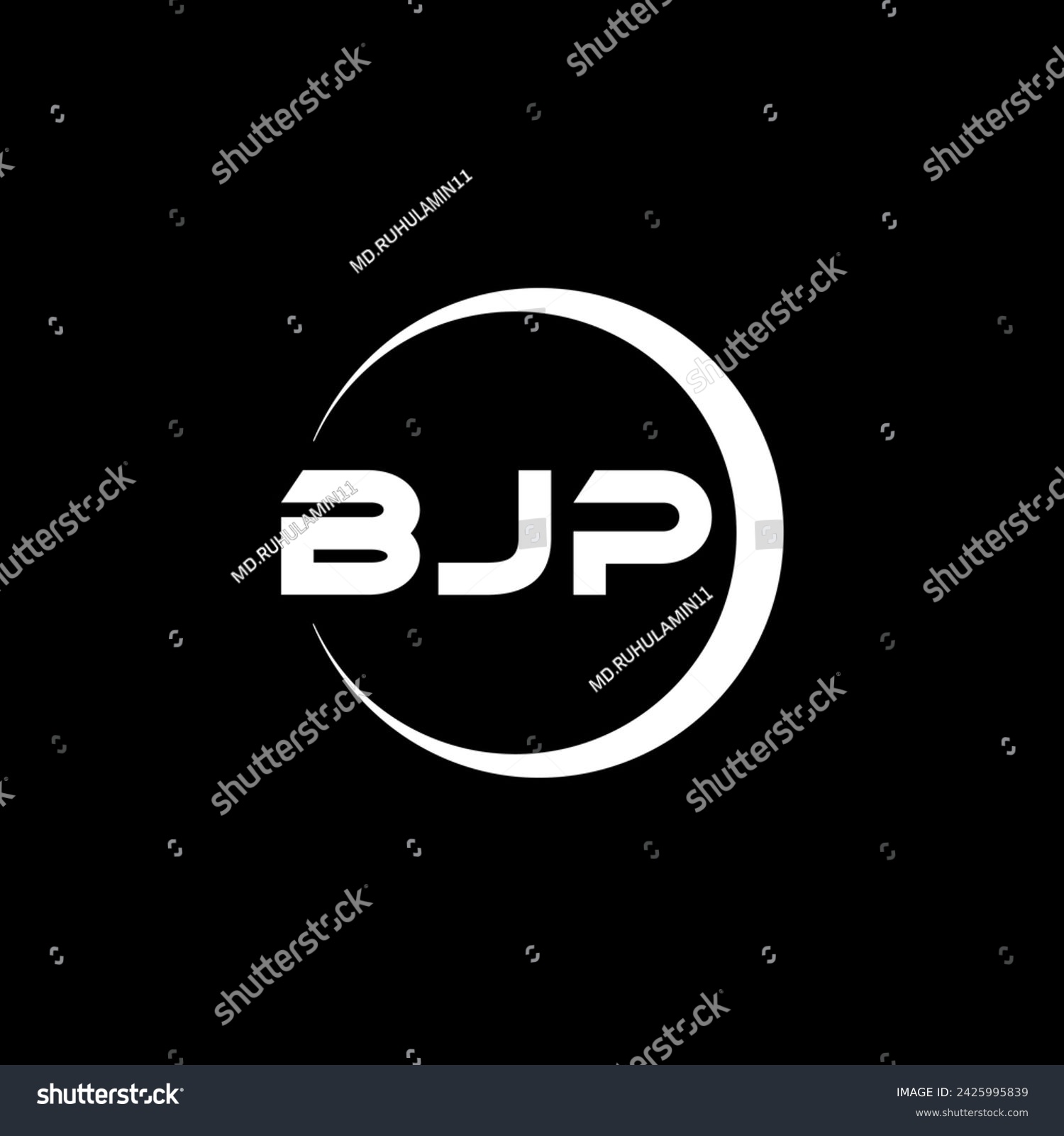 SVG of BJP Letter Logo Design, Inspiration for a Unique Identity. Modern Elegance and Creative Design. Watermark Your Success with the Striking this Logo. svg