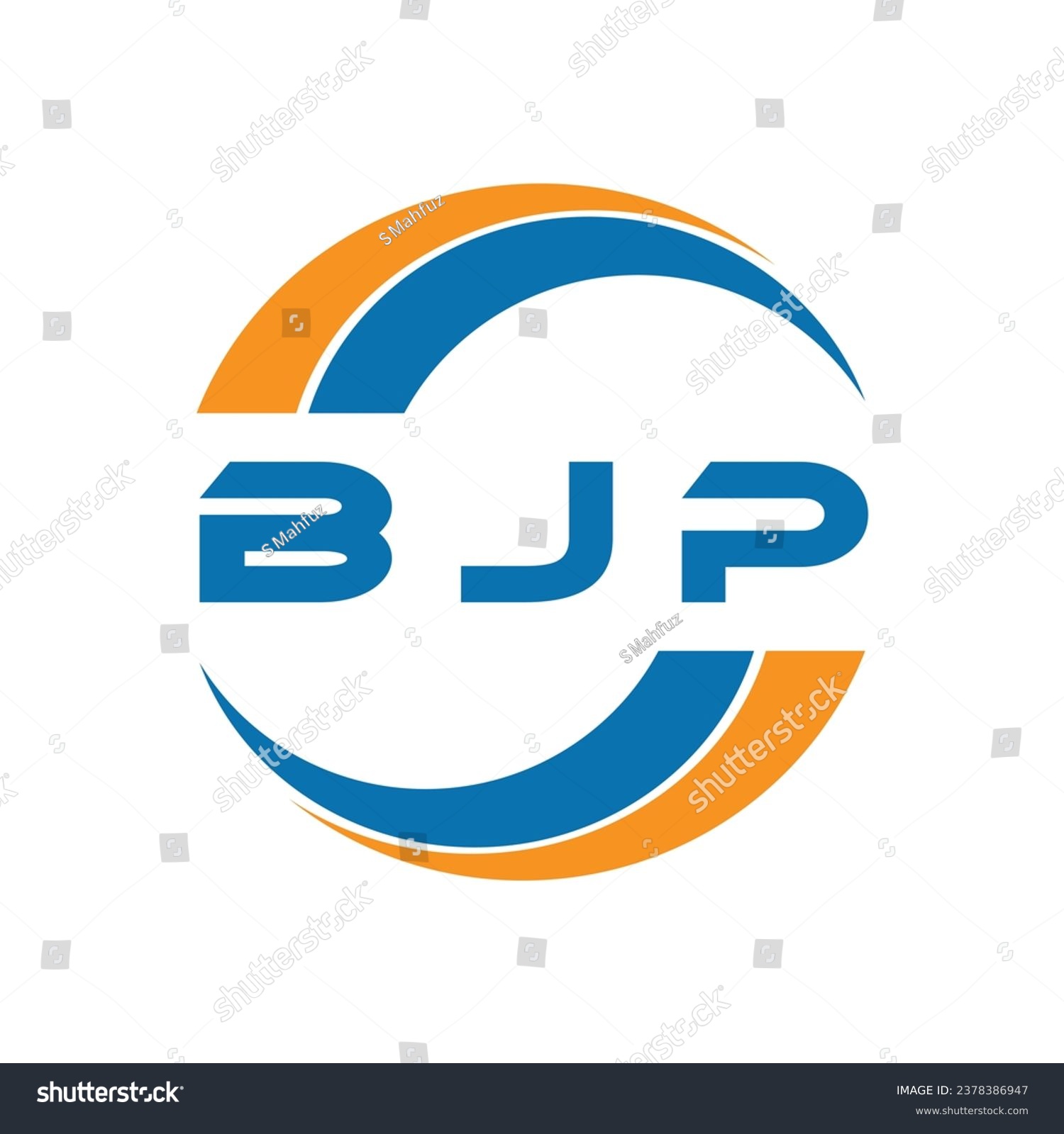 SVG of BJP letter logo design on a white background or Monogram logo design for entrepreneur and business. svg