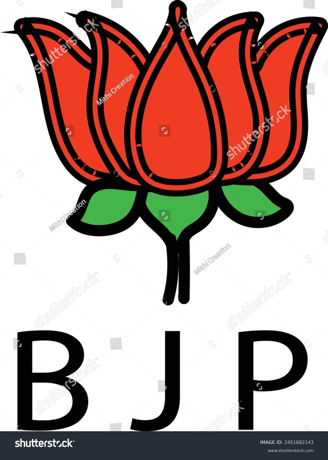 SVG of Bjp Lotus  Logo Design Art Image svg