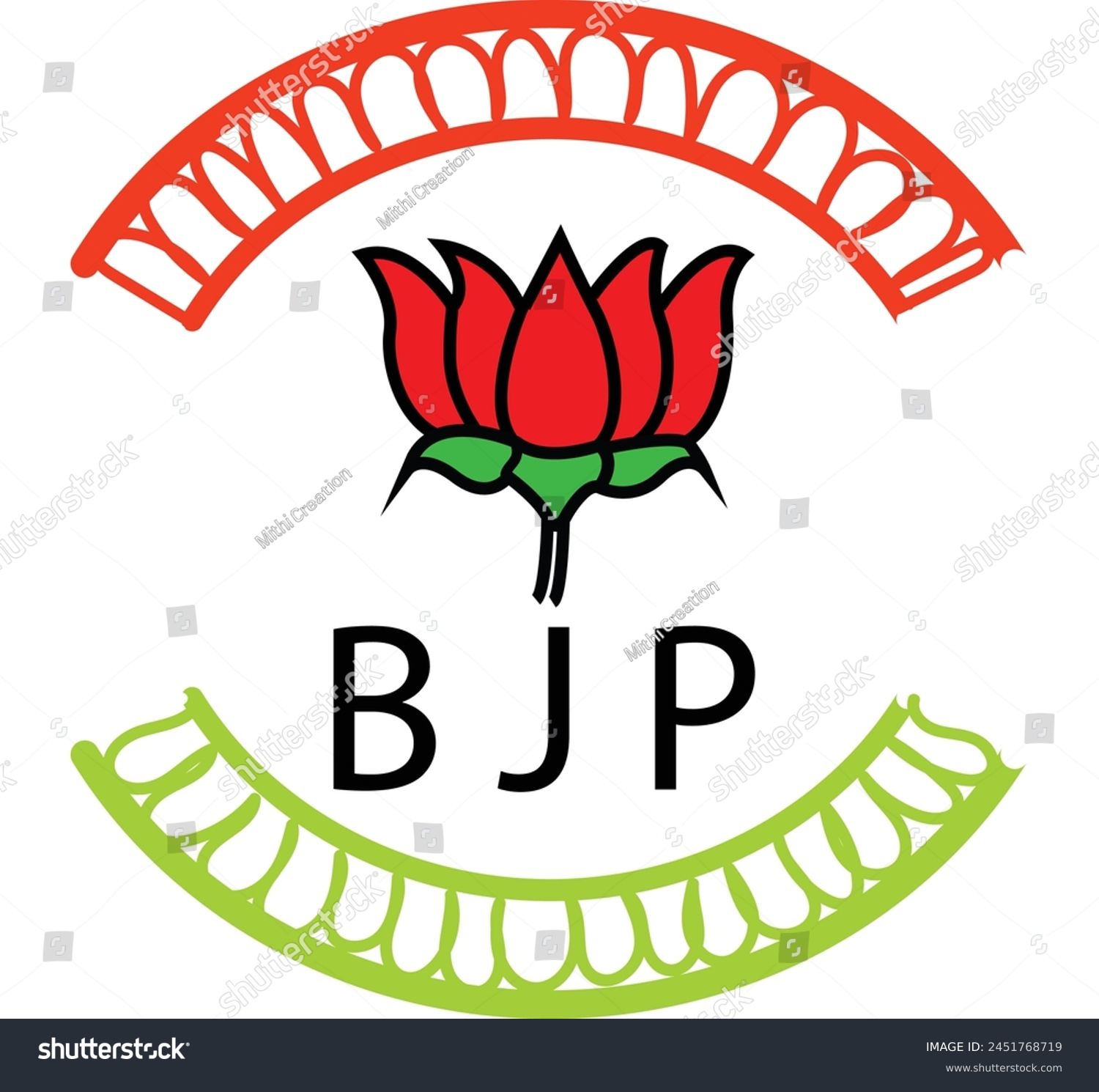 SVG of Bjp Lotus Logo Icon Art Image svg