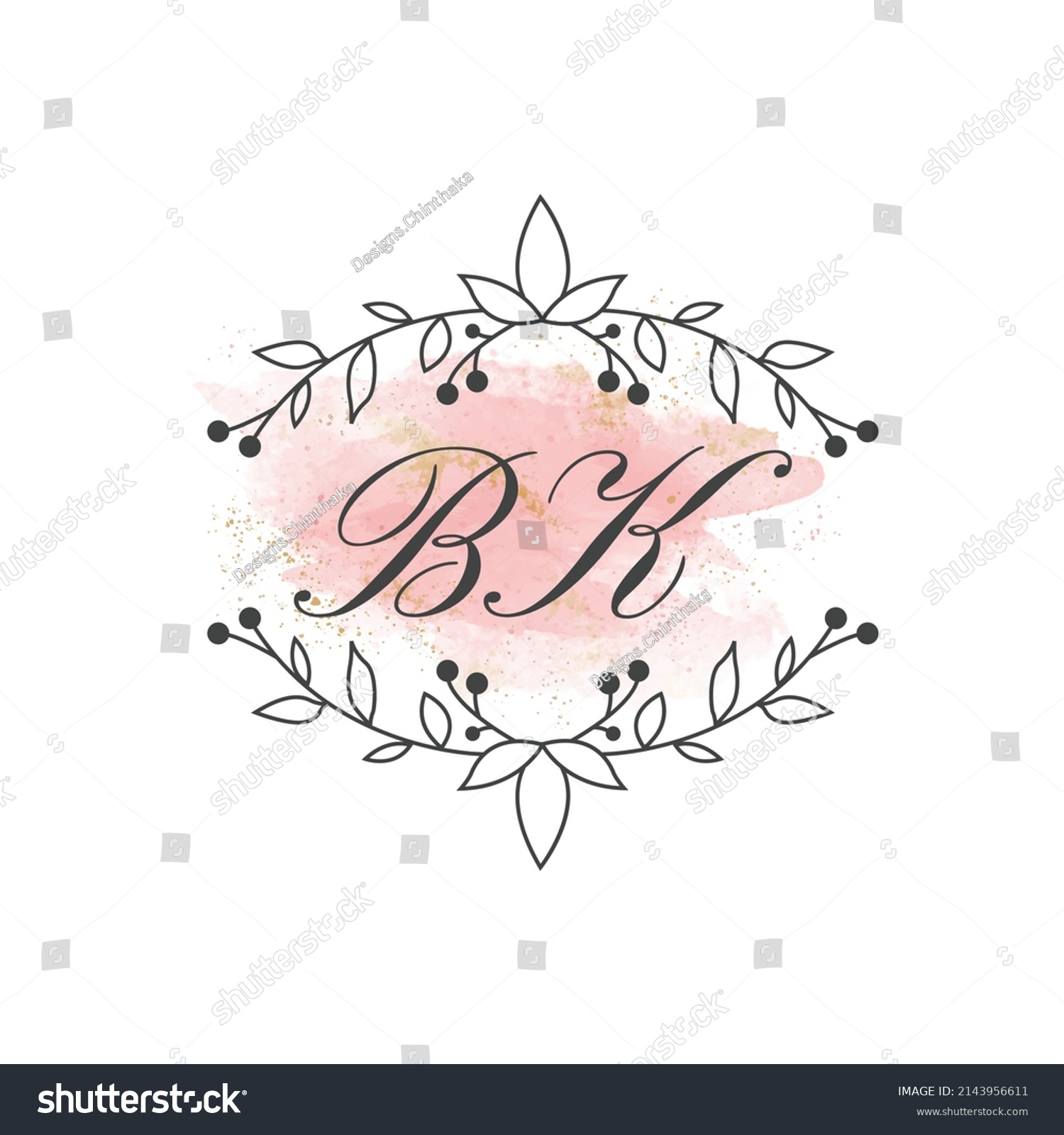 Bk Letters Signature Logo Handwritten Logo Stock Vector (Royalty Free ...