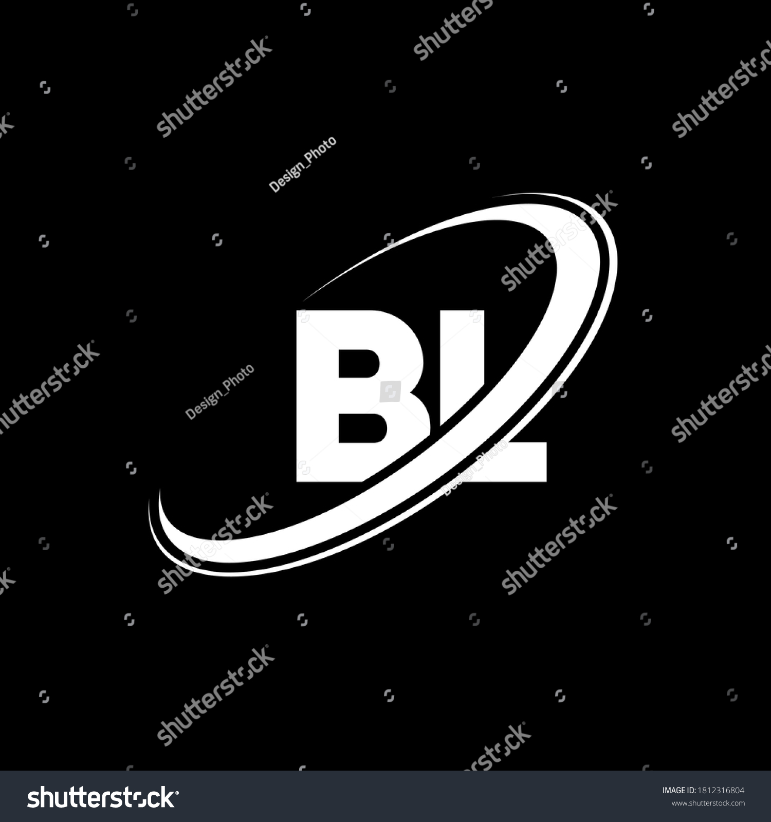 Bl B L Letter Logo Design Stock Vector (Royalty Free) 1812316804 ...