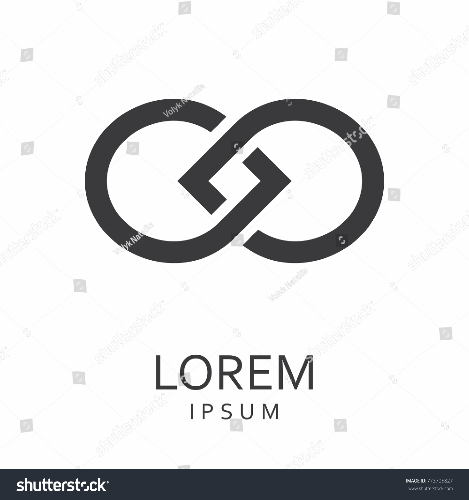 Black Abstract Vector Logo Design Template Stock Vector (Royalty Free ...