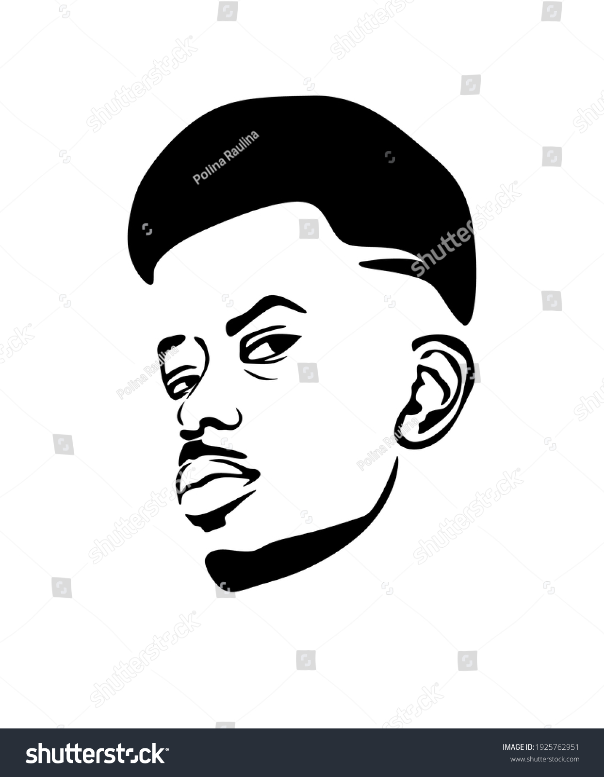 Black African American Rasta Afro Male Stock Vector Royalty Free