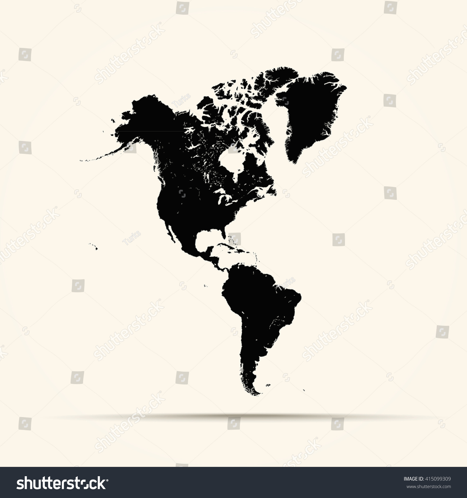 Vektor Stok Black America Map Illustration Tanpa Royalti 415099309 Shutterstock 6843