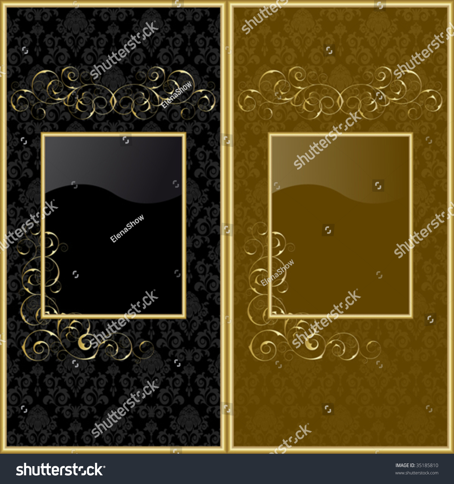 Black And Brown Design Backgrounds Stock Vector Illustration 35185810 ...