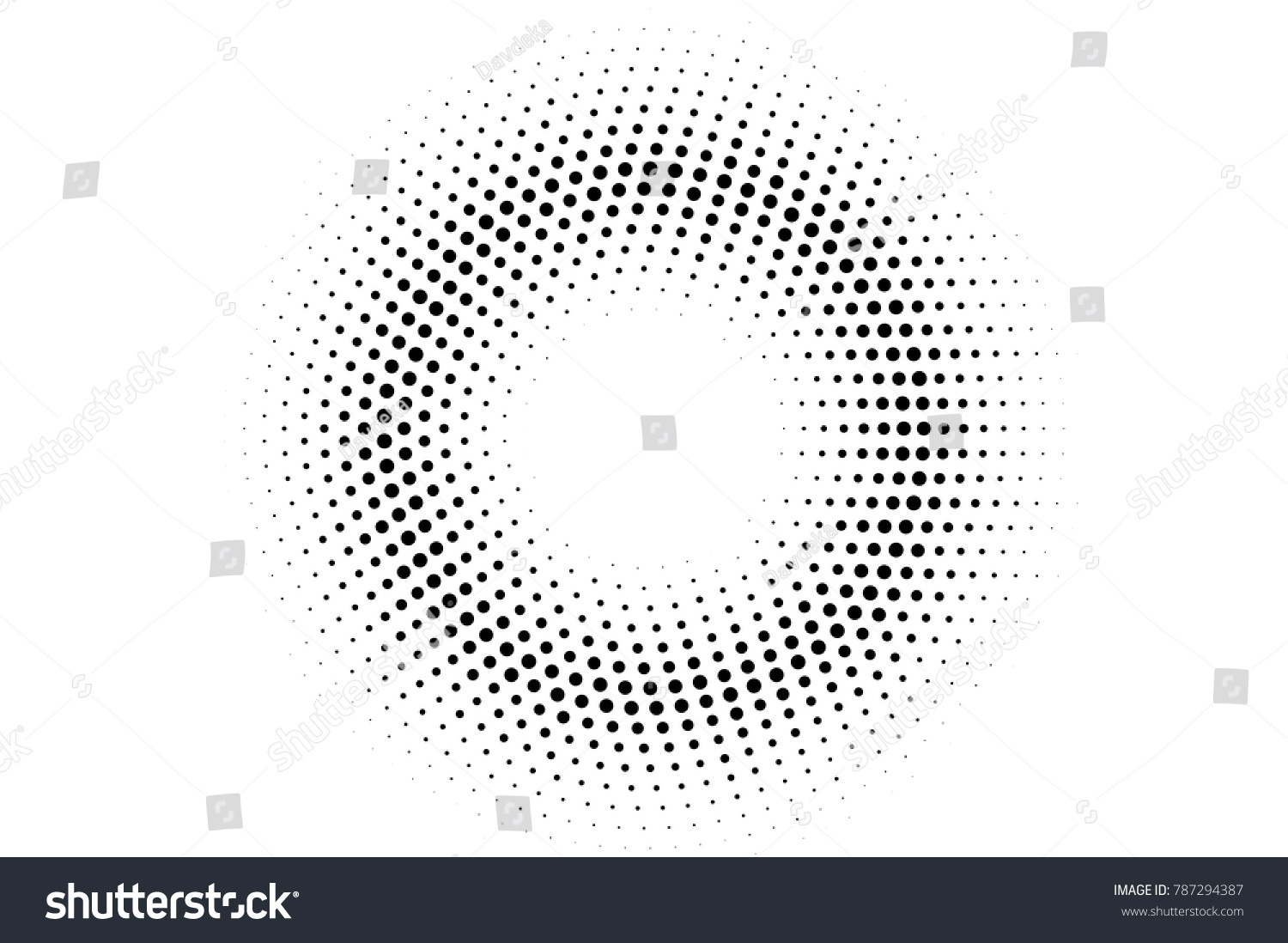 Black White Dotted Texture Round Halftone Stock Vector (Royalty Free ...