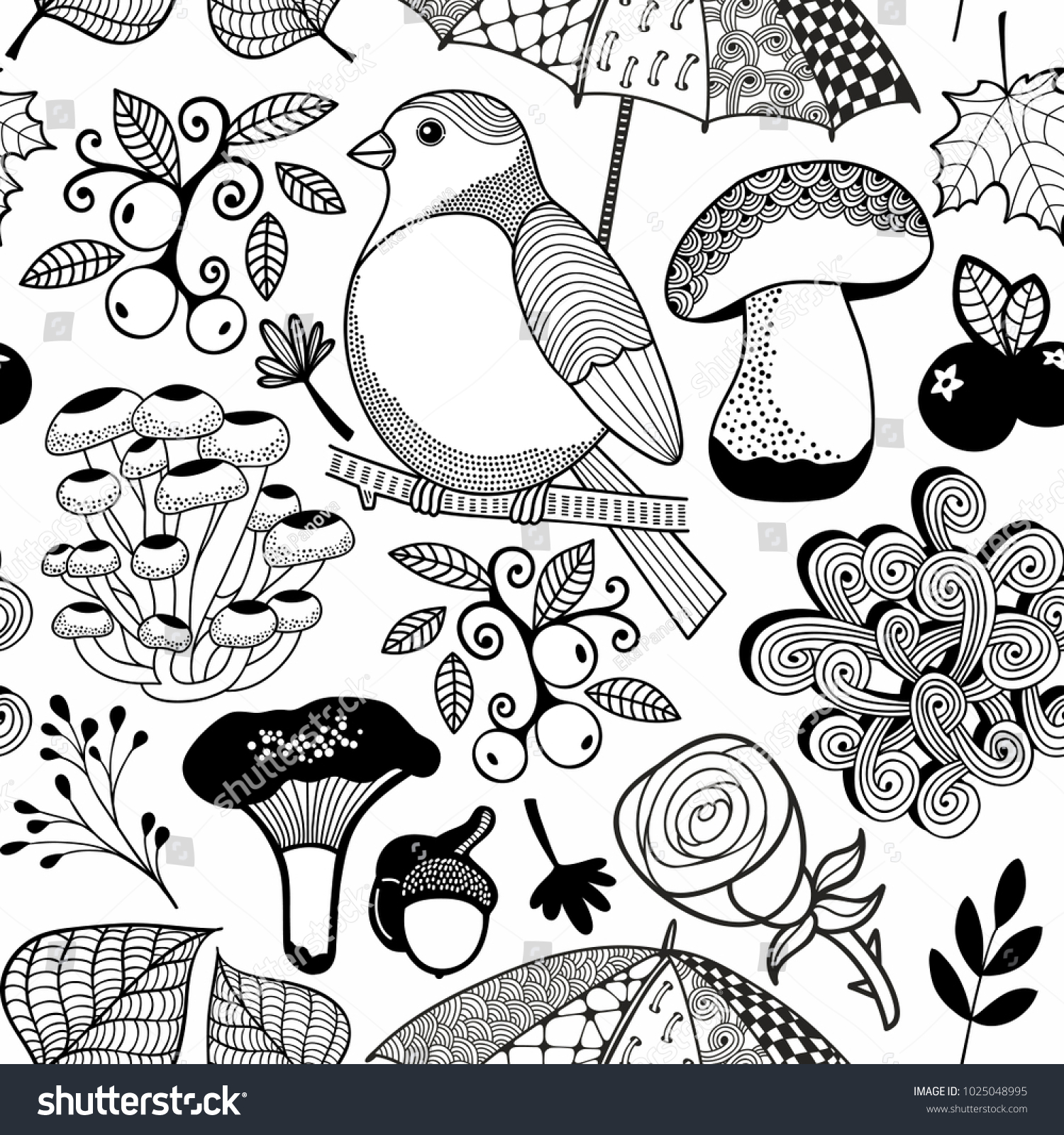 Download Black White Endless Wallpaper Coloring Book Stock Vector Royalty Free 1025048995