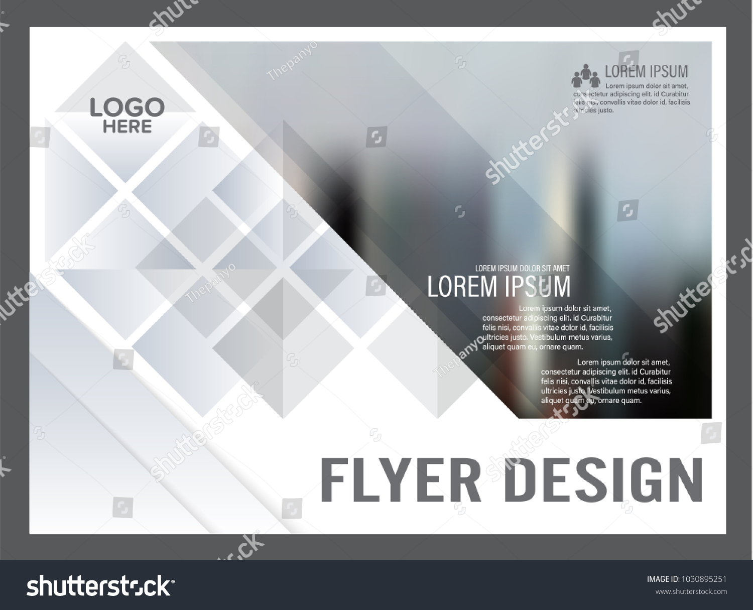 black white flyer design template annual のベクター画像素材
