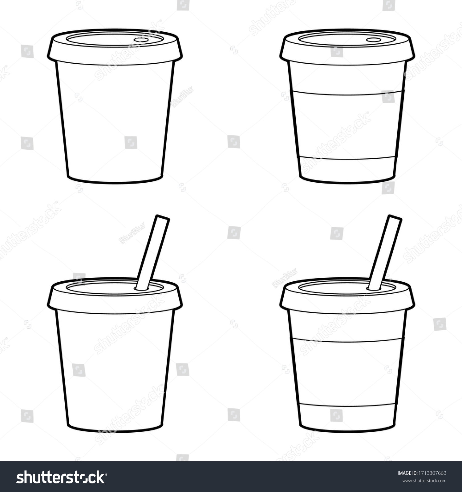 SVG of black and white glass of tea or coffee object, isolate, vector illustrator svg