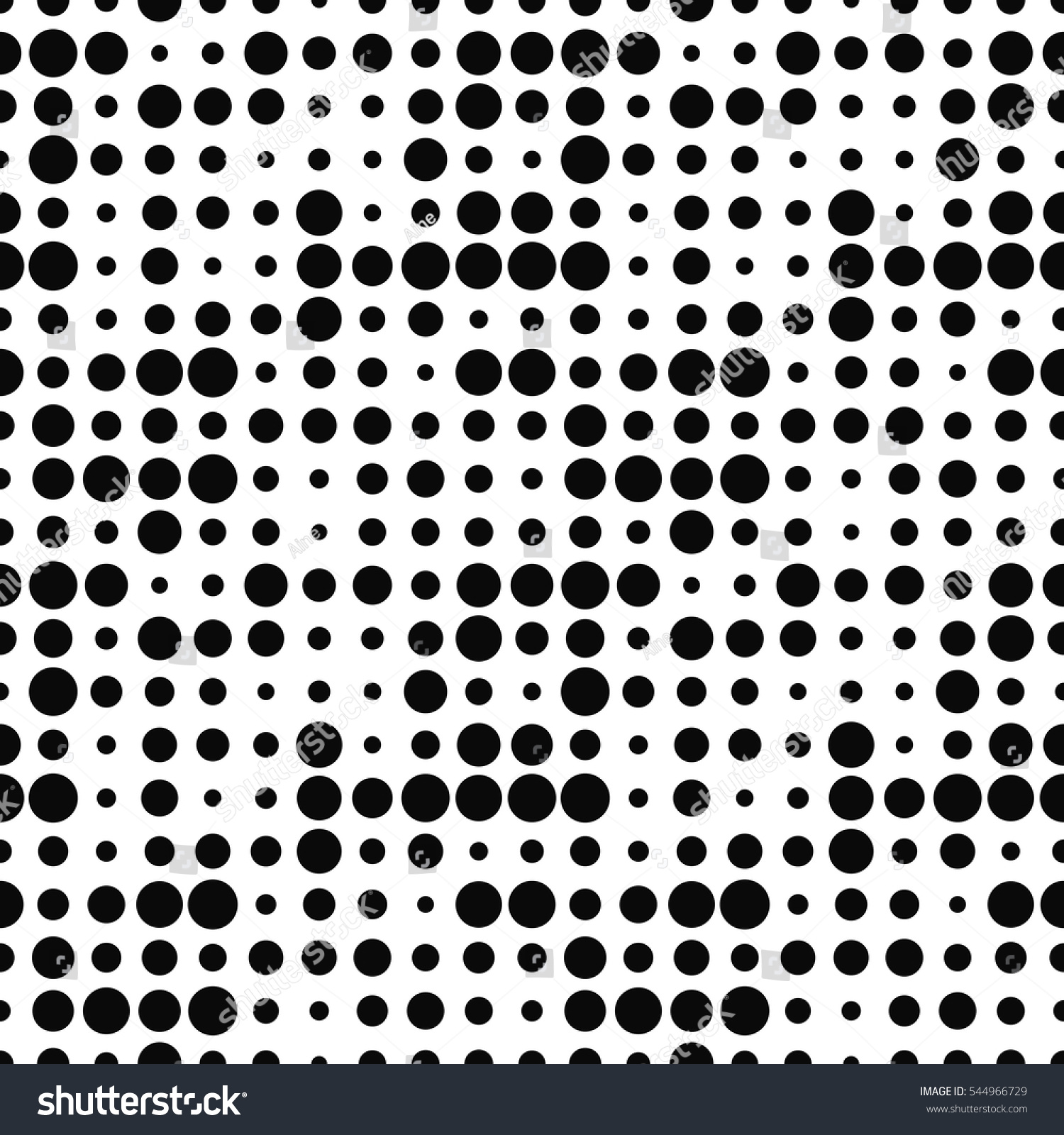 Black White Halftone Seamless Pattern Circles Stock Vector (Royalty ...
