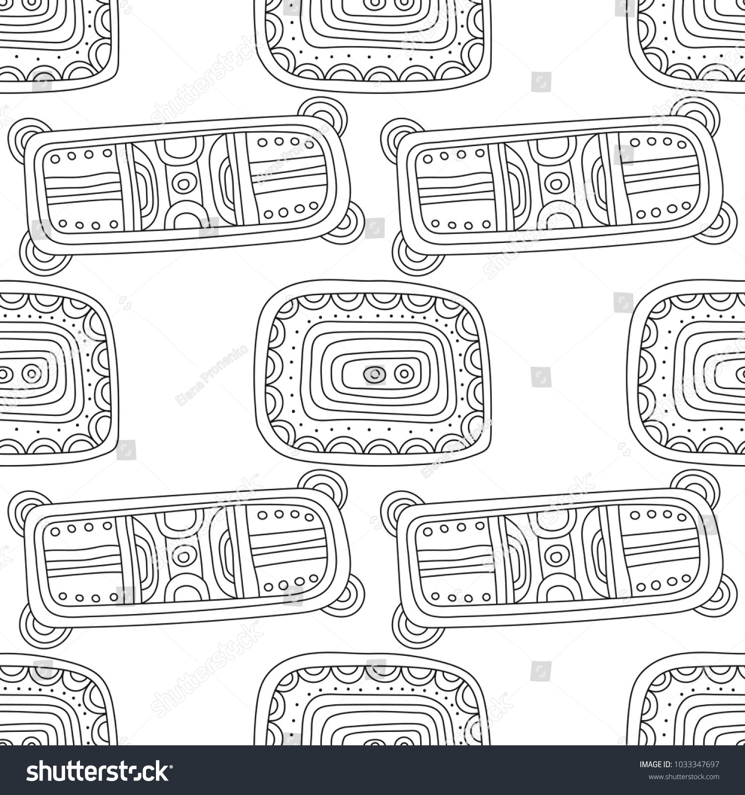 Black White Illustration Coloring Book Page Stock Vector (Royalty Free