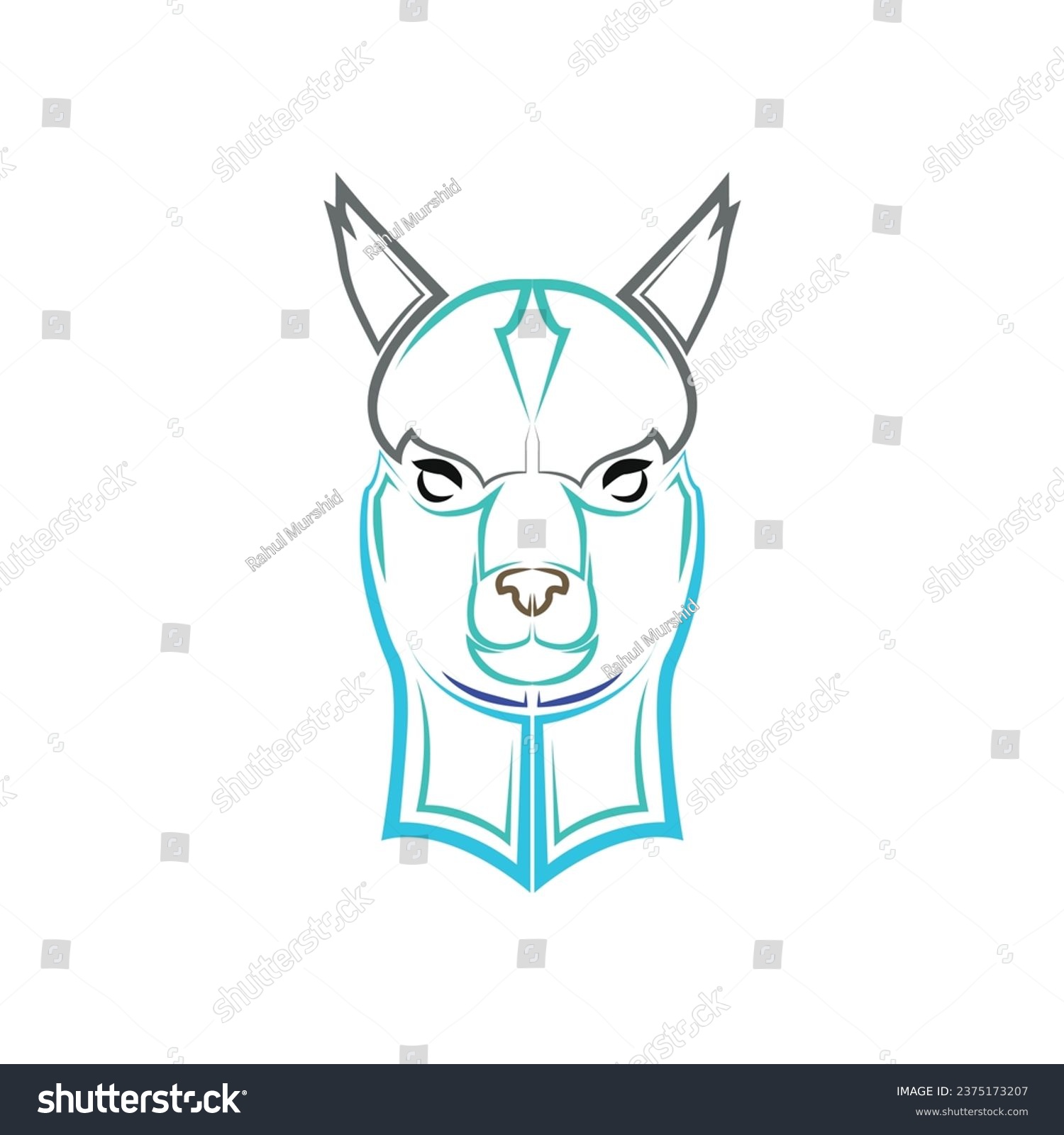 SVG of Black and white line art of lama head. Good use for symbol, mascot, icon, avatar, tattoo,T-Shirt design, logo or any design. svg