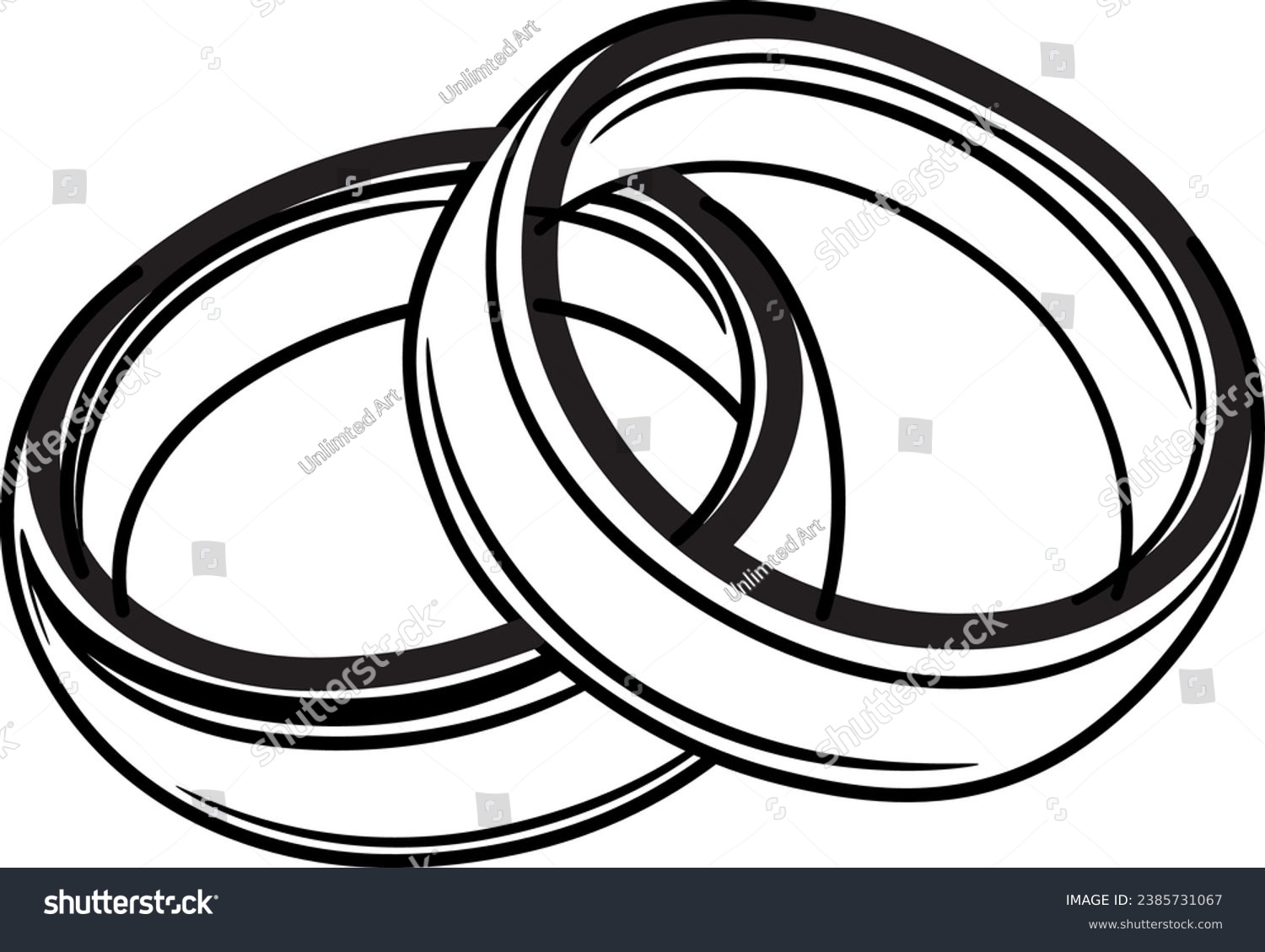 SVG of Black And White Marriage Rings For Couples svg