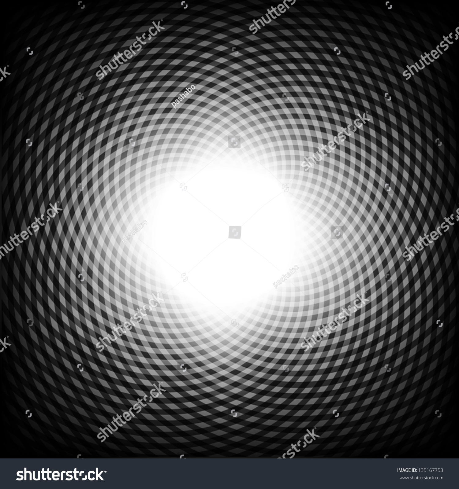 Black And White Optical Illusion Background, Vector. - 135167753 ...