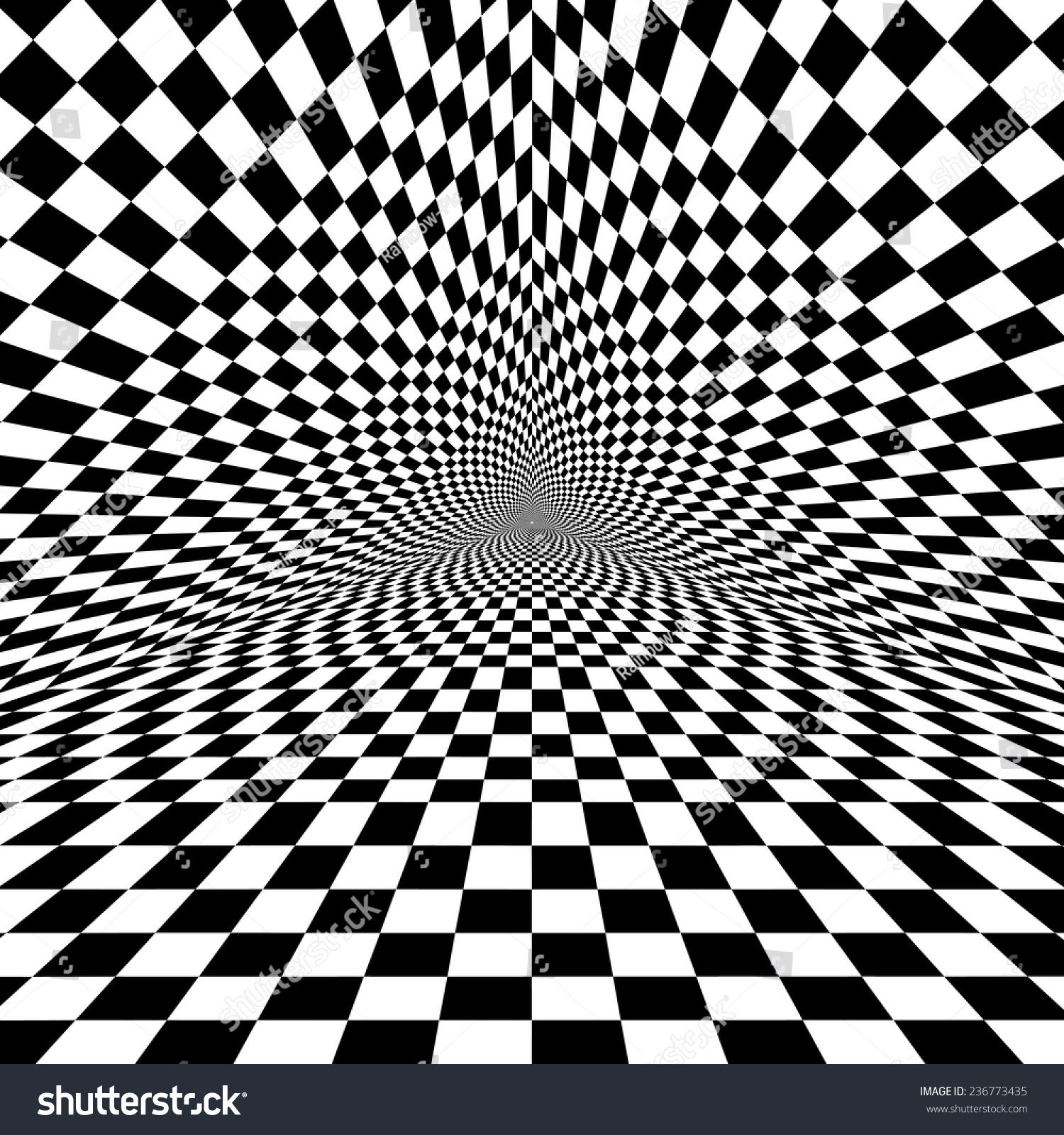 Black White Optical Illusion Triangle Vector Stock Vector Royalty