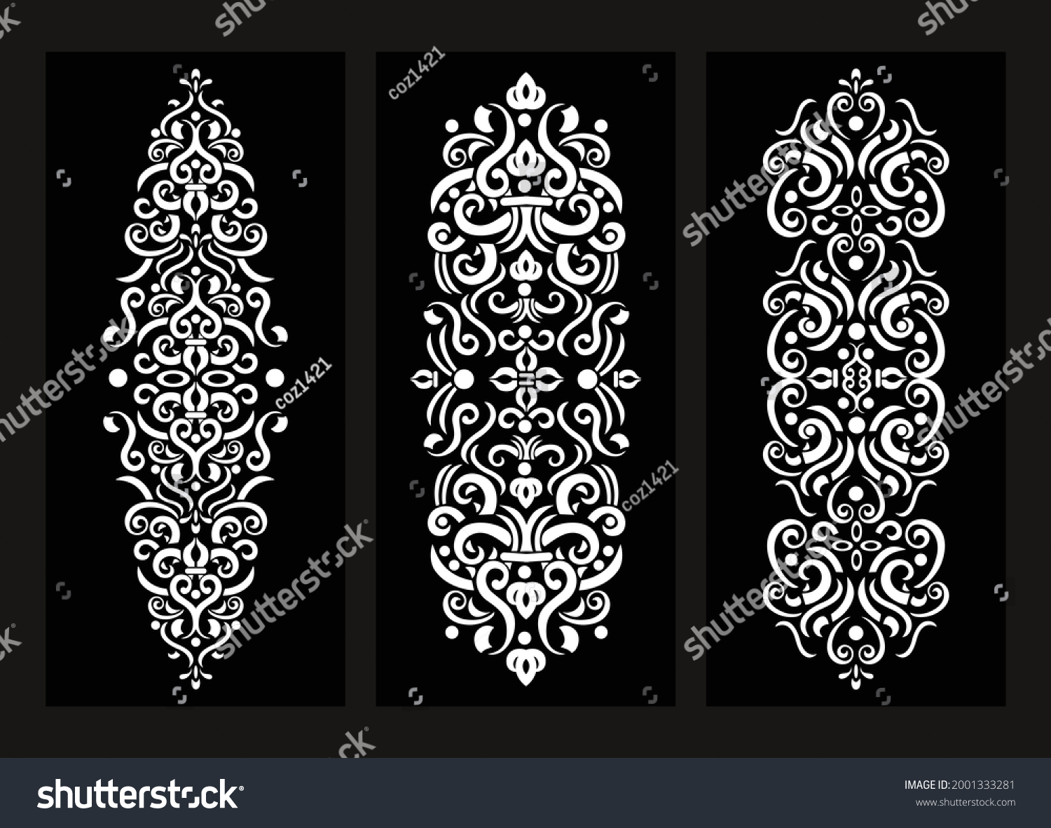 SVG of Black and white ornament decoration svg
