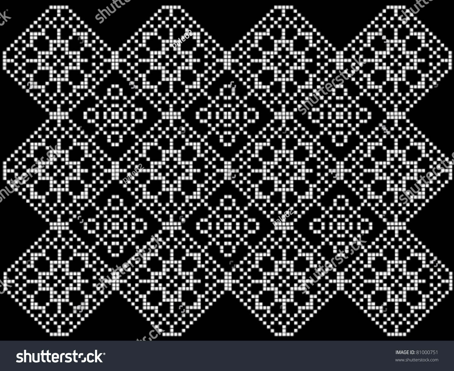 Black And White Pattern To Crochet - Vector - 81000751 : Shutterstock