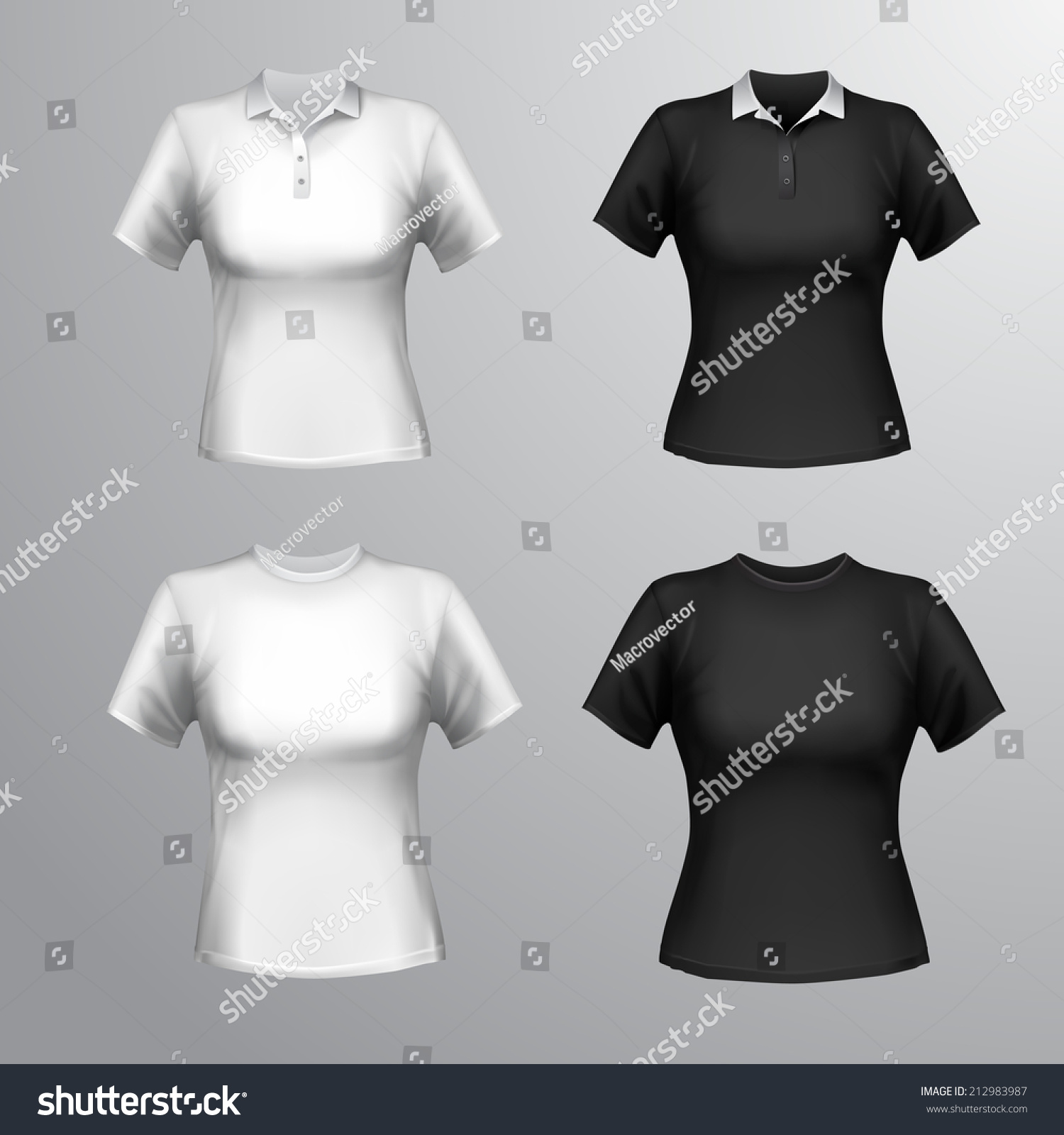 female round neck polo