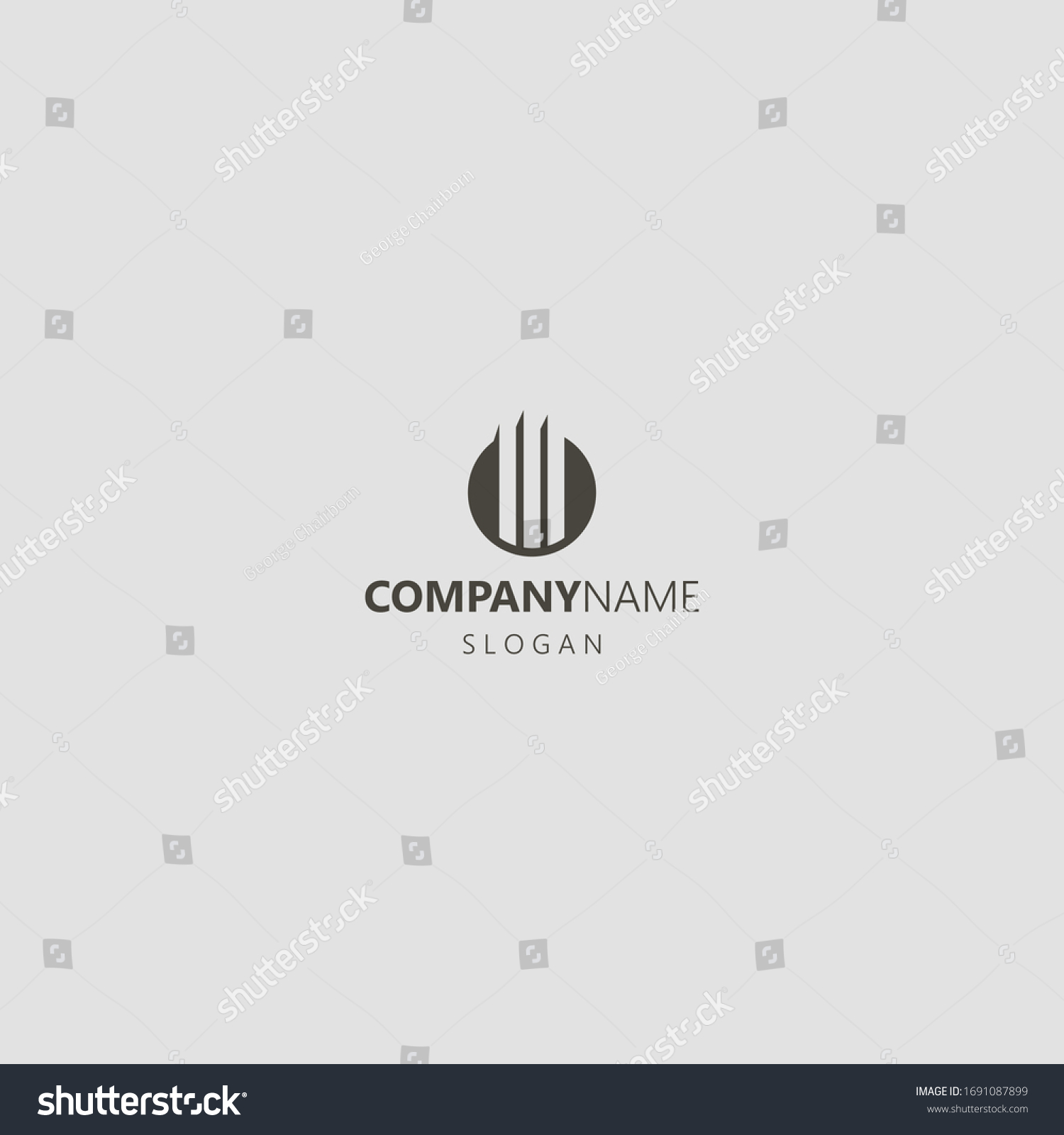 Black White Simple Vector Negative Space Stock Vector Royalty Free