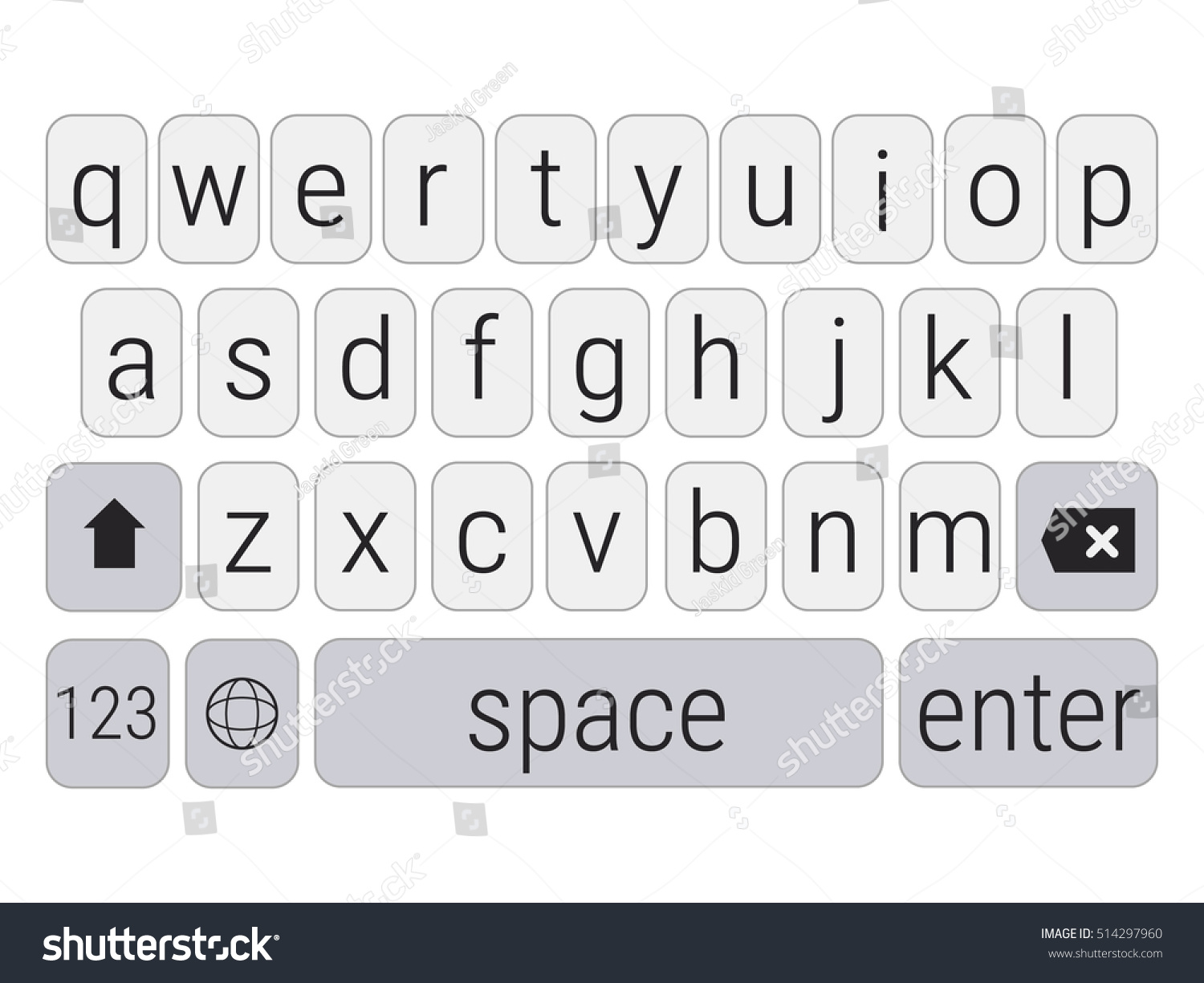 black-white-smartphone-qwerty-keyboard-vector-vector-de-stock-libre-de-regal-as-514297960