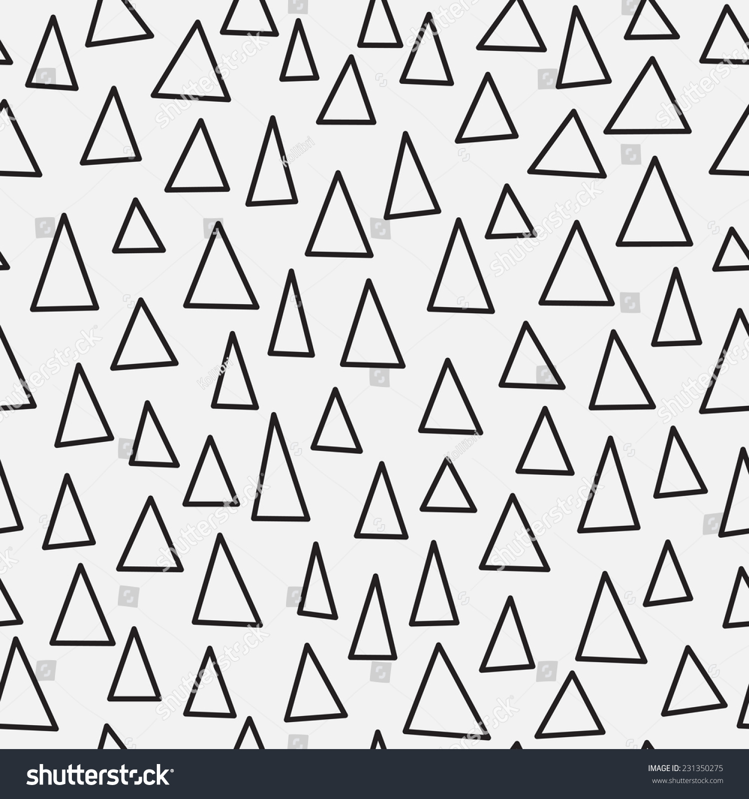 Black White Triangle Geometric Seamless Pattern Stock Vector 231350275 ...