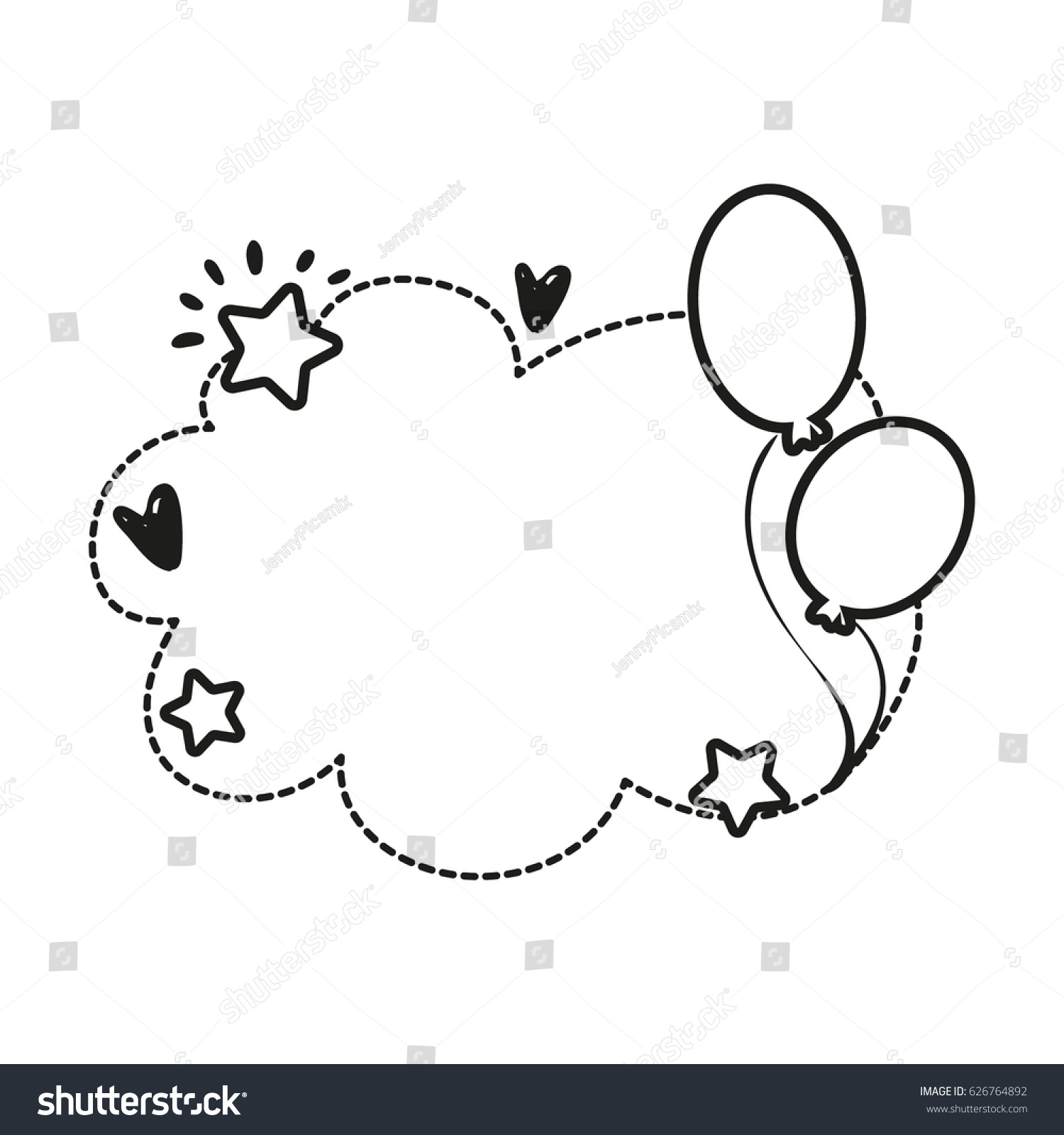 black white vector border birthday party stock vector royalty free