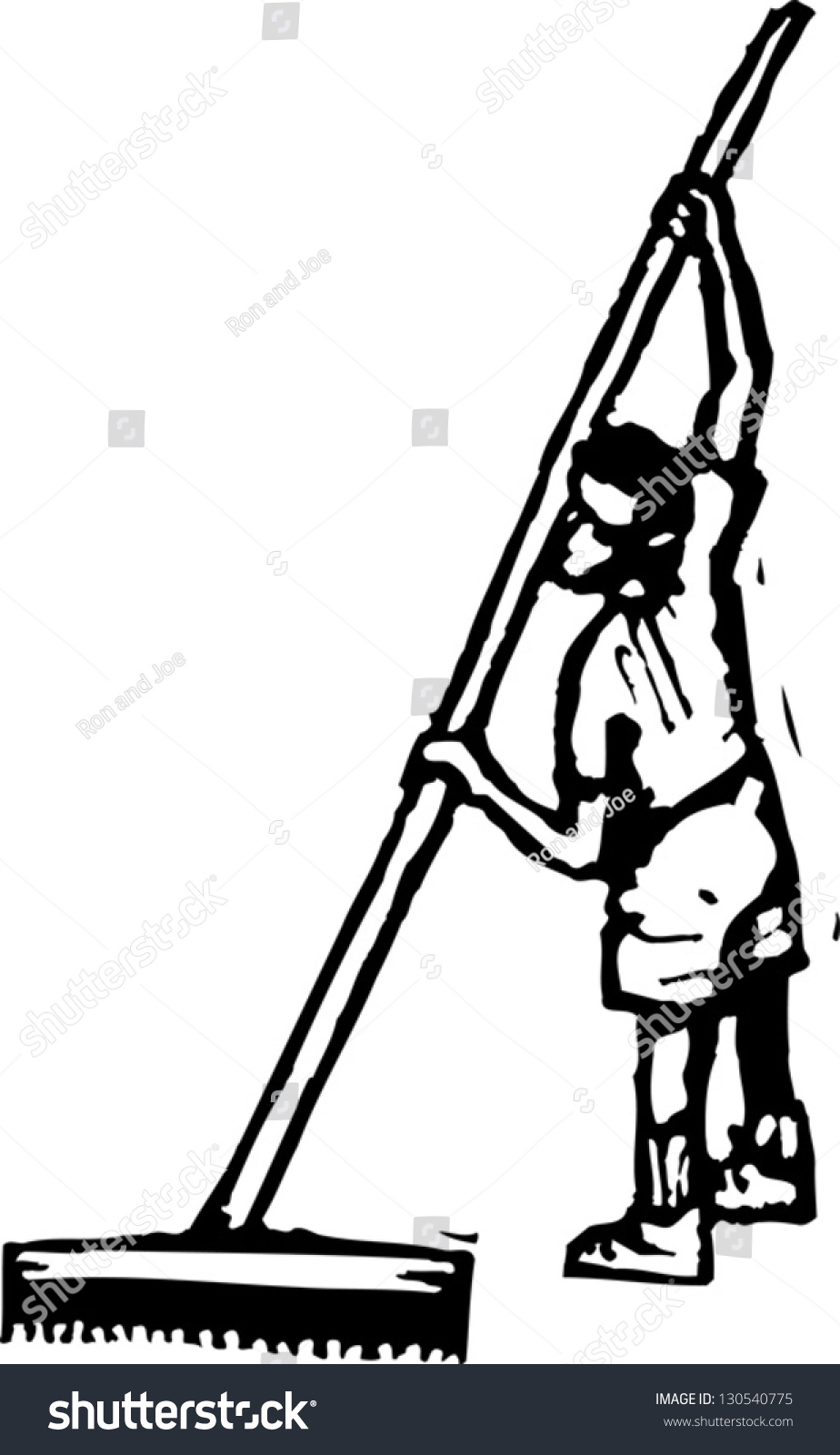 Featured image of post Boy Sweeping The Floor Clipart Black And White Vector of cartoon boy sweeping leaves on floor