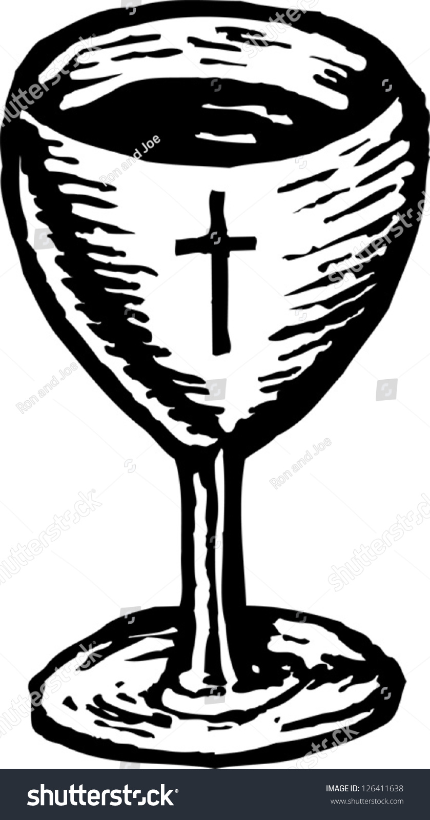 Black White Vector Illustration Chalice Stock Vector (Royalty Free ...