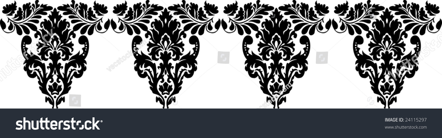 Black White Vintage Victorian Design Stock Vector (Royalty Free
