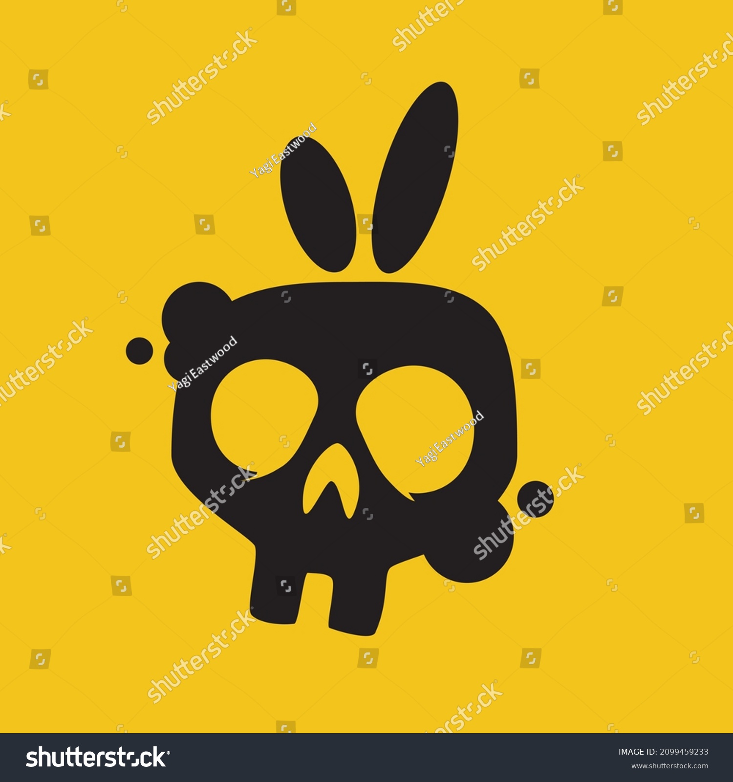 Black Yellow Bunny Logo Stock Vector (Royalty Free) 2099459233 ...