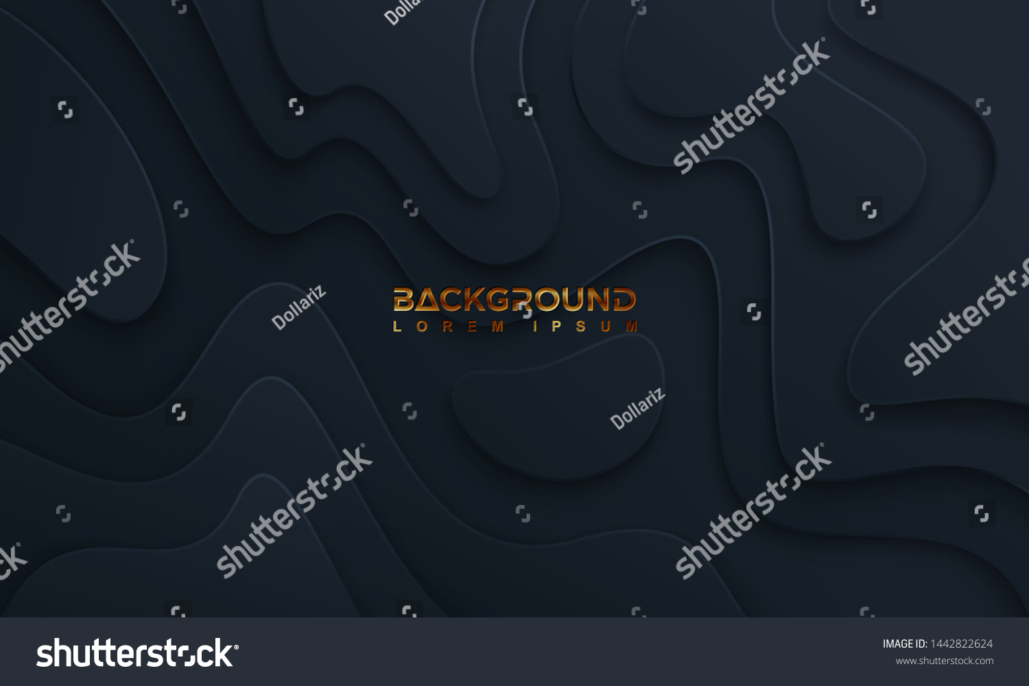 Black Background 3d Style Abstract Background Stock Vector (Royalty ...