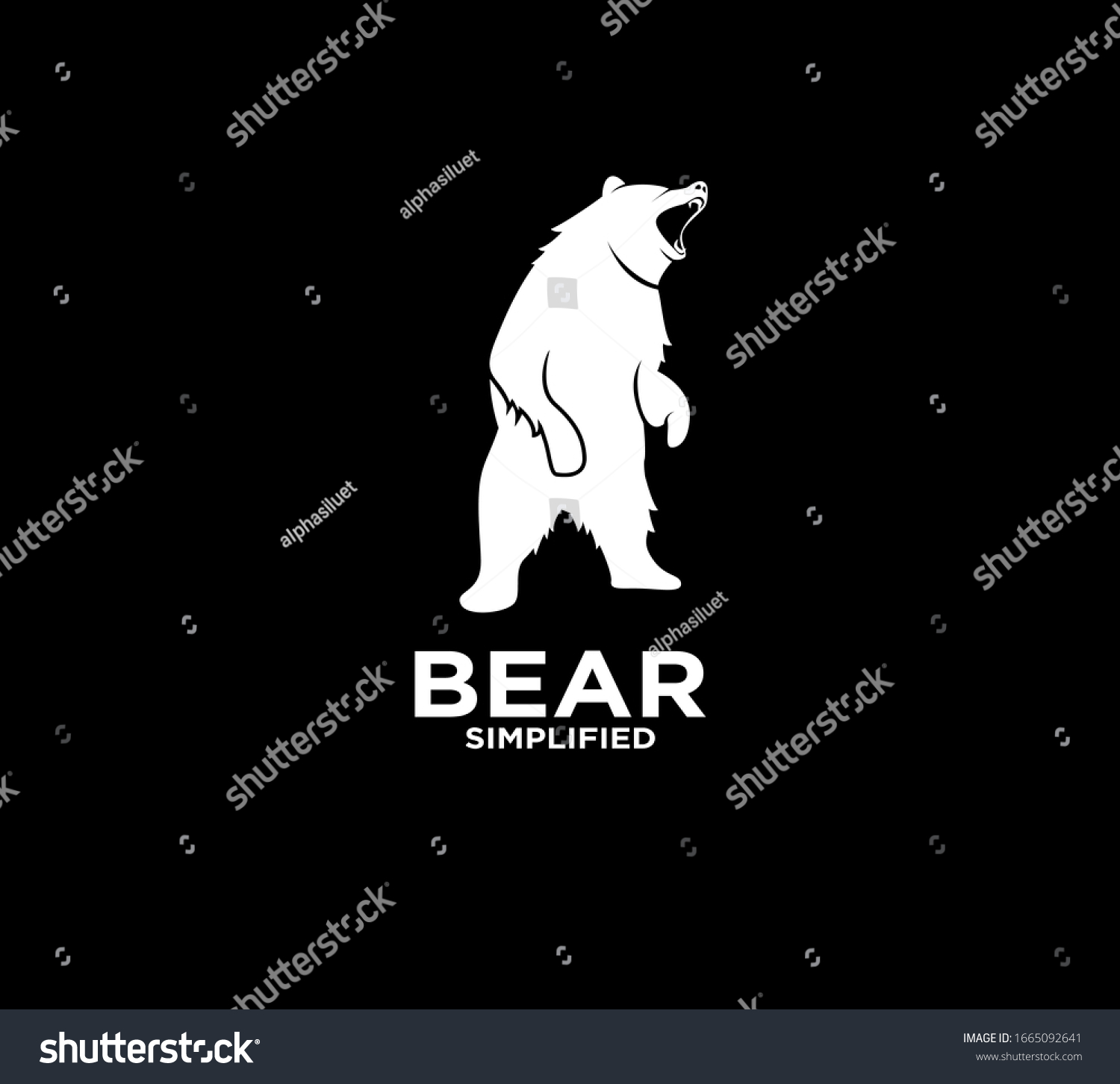 Black Bear Logo Icon Design Vector Stock Vector (Royalty Free ...