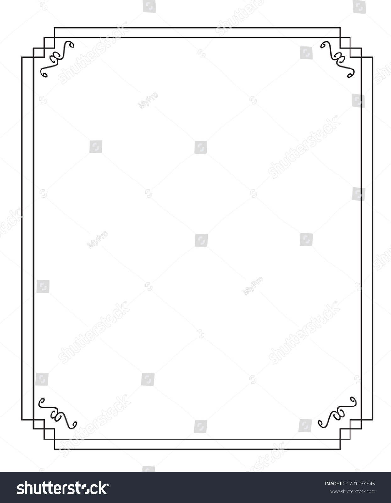 Black Border Frame Vector Illustration Stock Vector (Royalty Free ...