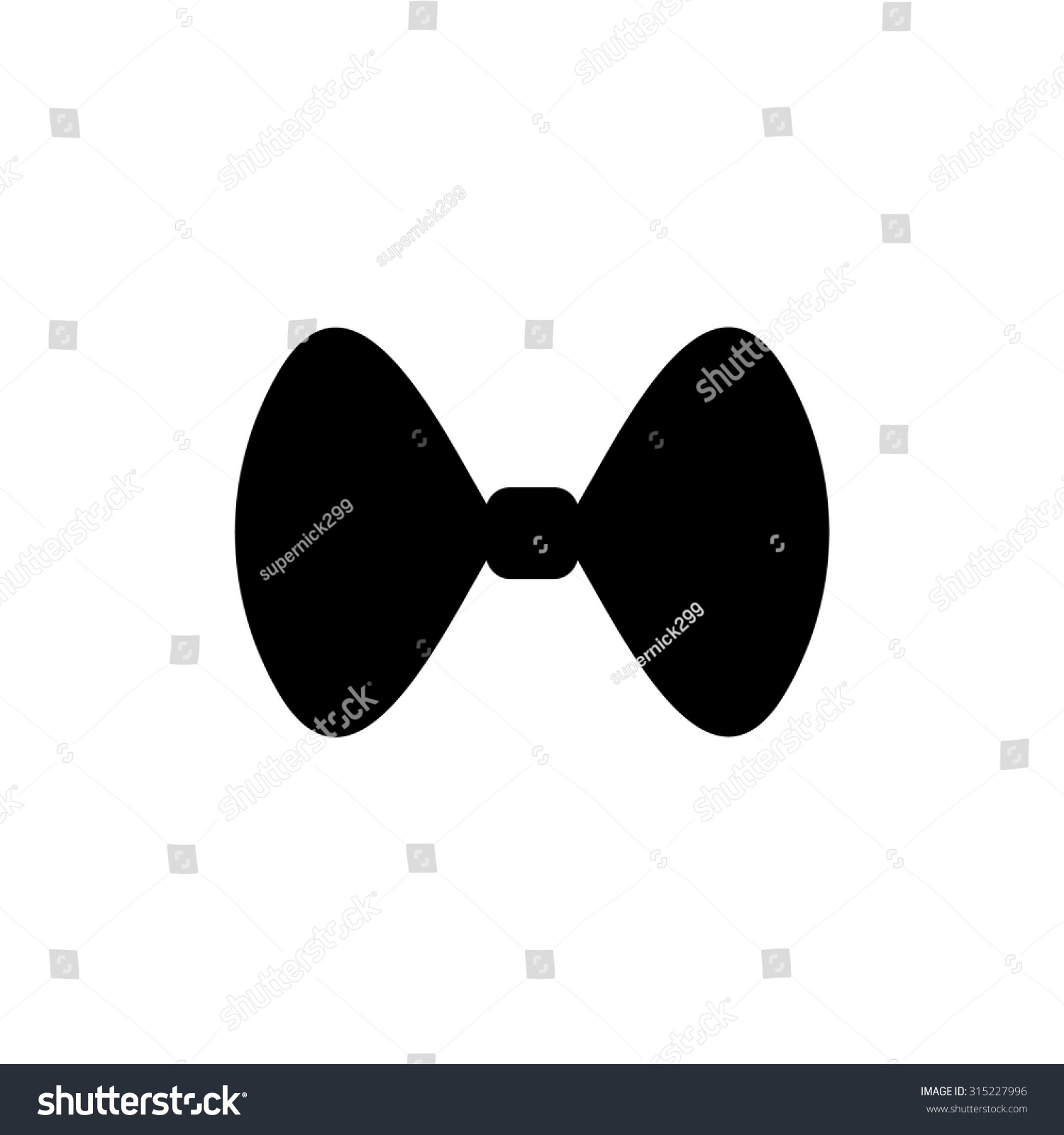 Black Bow Tie Icon Vector de stock (libre de regalías)315227996