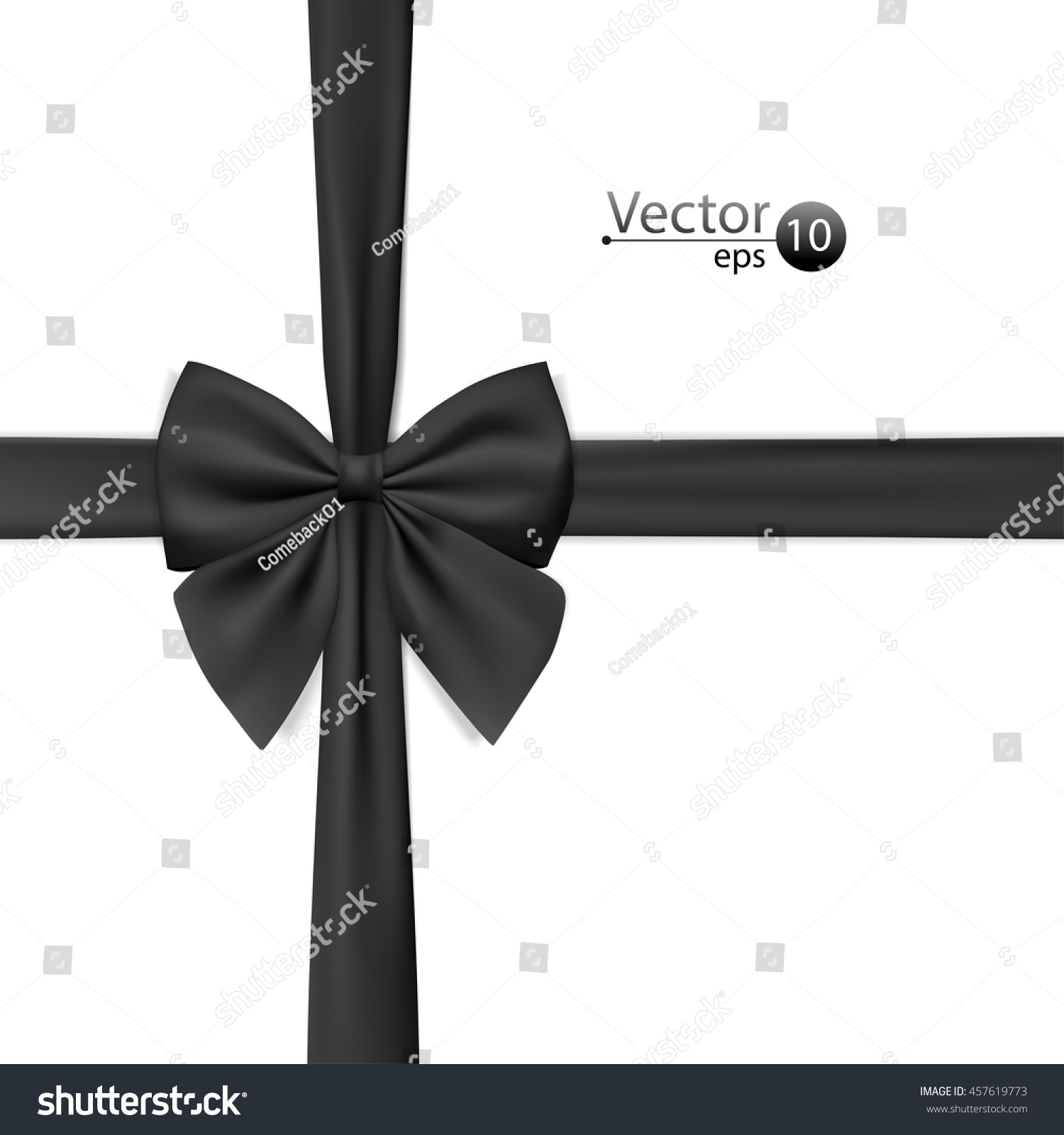 Black Bow Vector Stock Vector (Royalty Free) 457619773 - Shutterstock