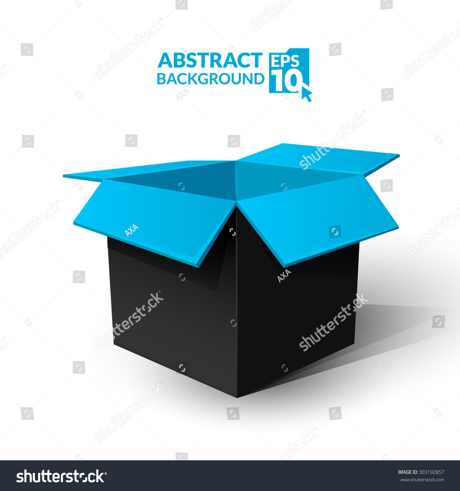 Black Box Blue Trim Business Illustration Stock Vector (Royalty Free