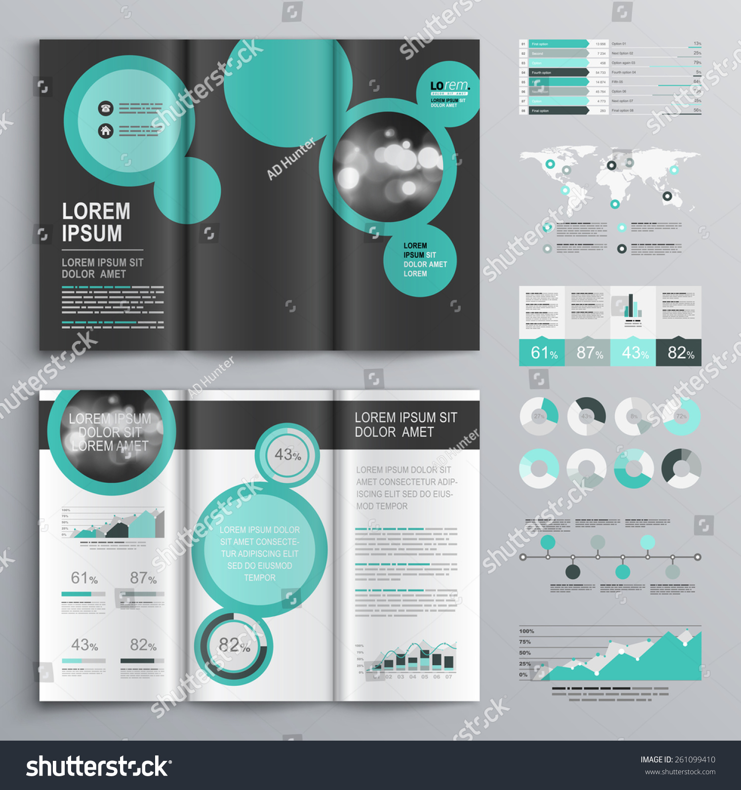 black brochure template