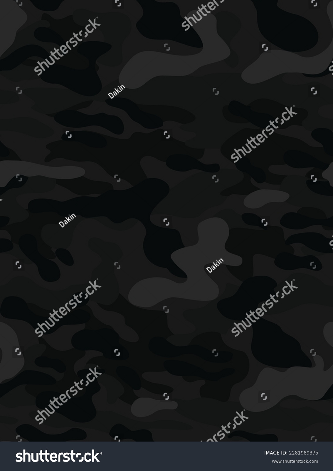 SVG of Black camo background, night fabric texture, seamless vector army print. Disguise. svg