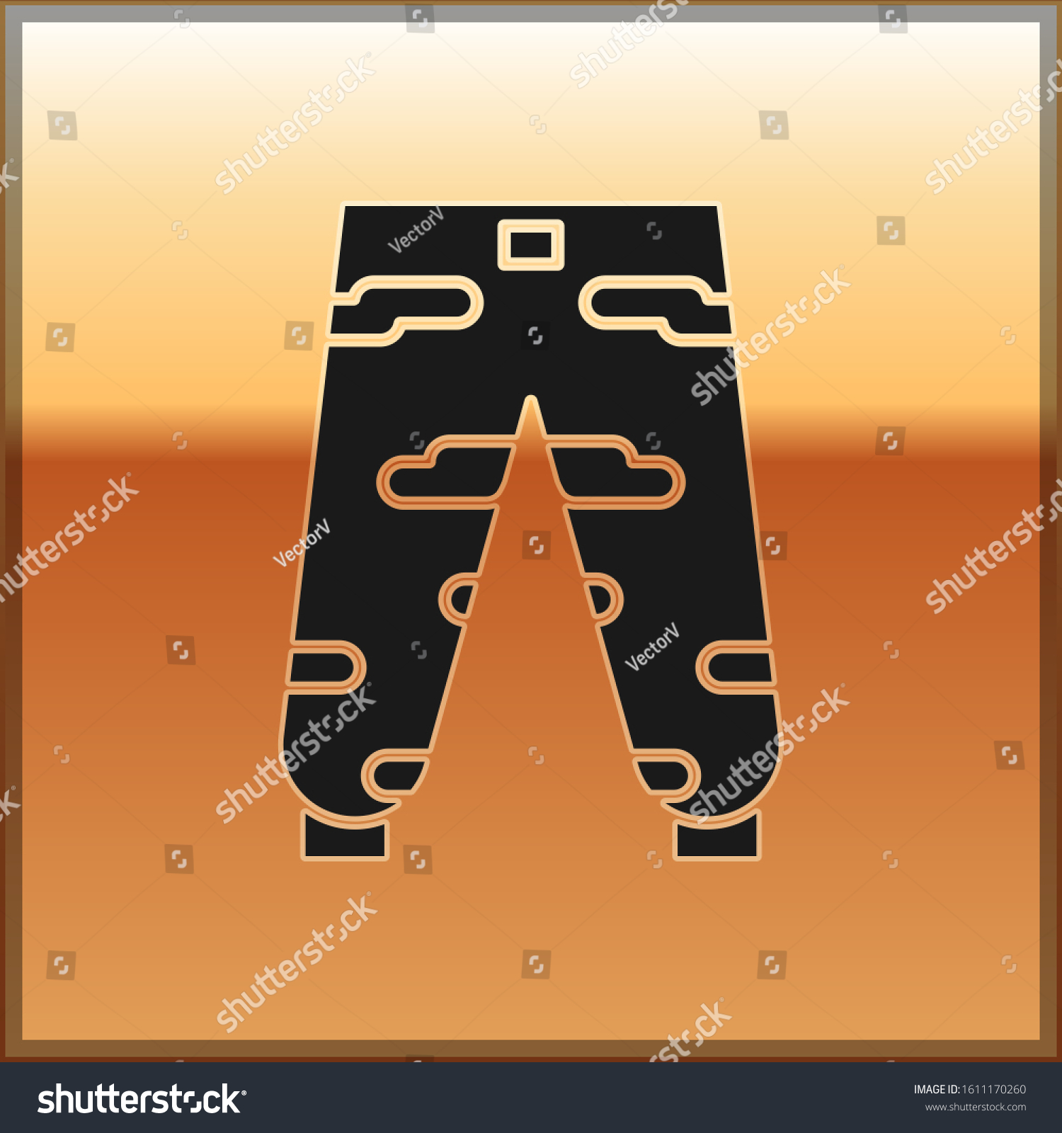 black and gold camouflage pants