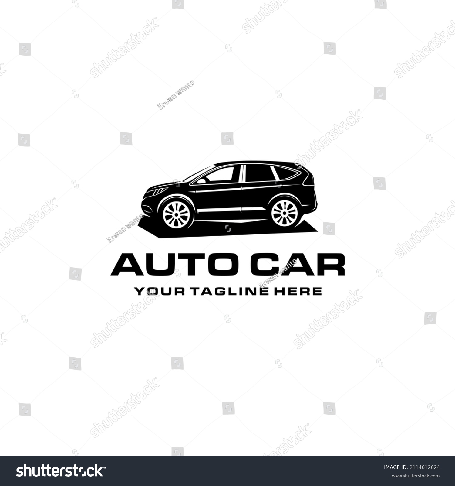 Black Car Logo Template White Background Stock Vector (Royalty Free ...