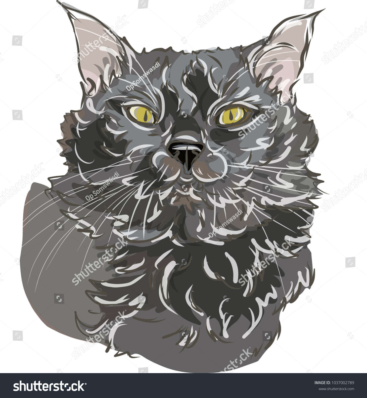 Black Cat Can Be Used Wallpaper Stock Vector Royalty Free