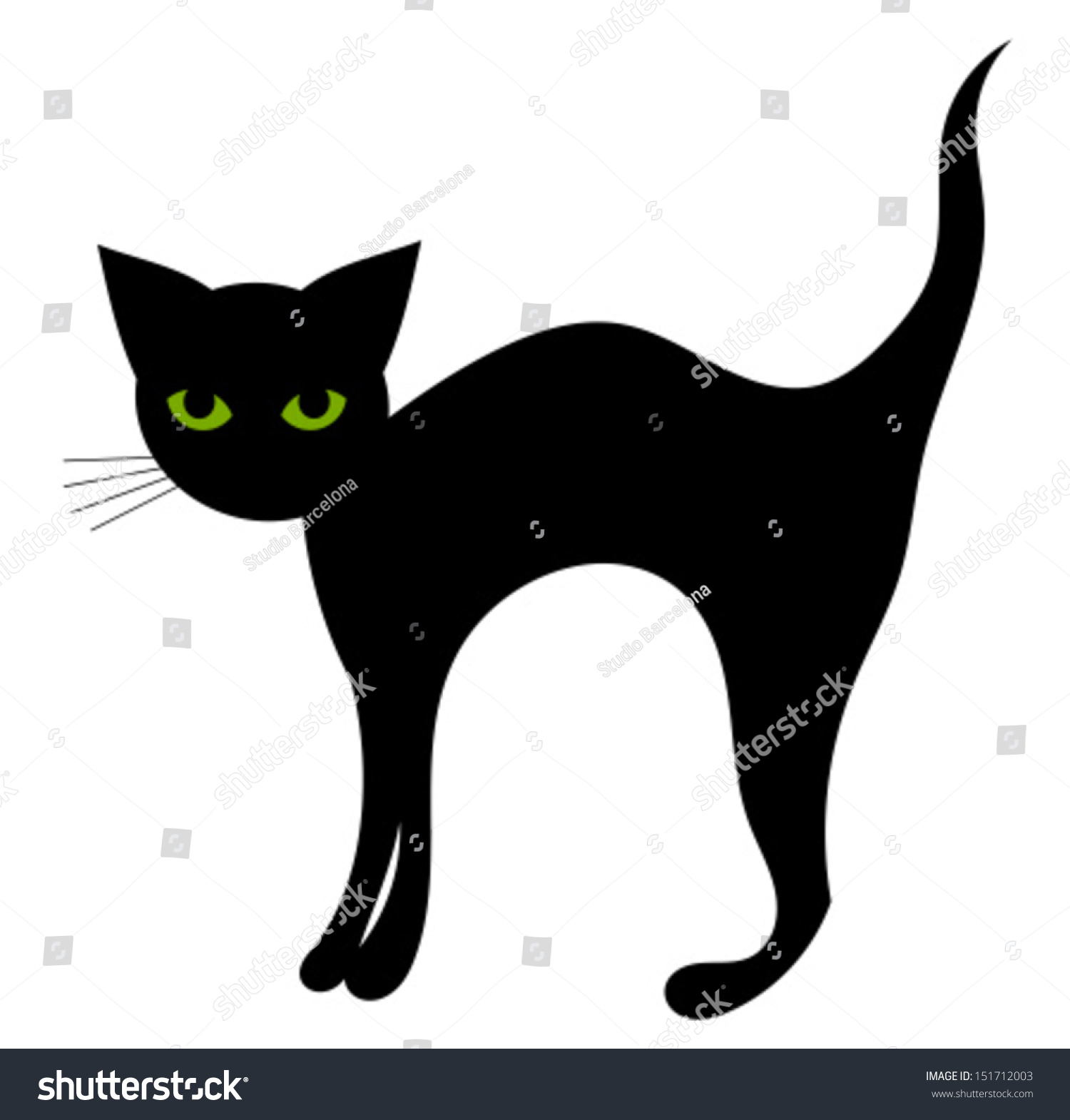 黒い猫 ハロウィーンのベクターイラスト のベクター画像素材 ロイヤリティフリー