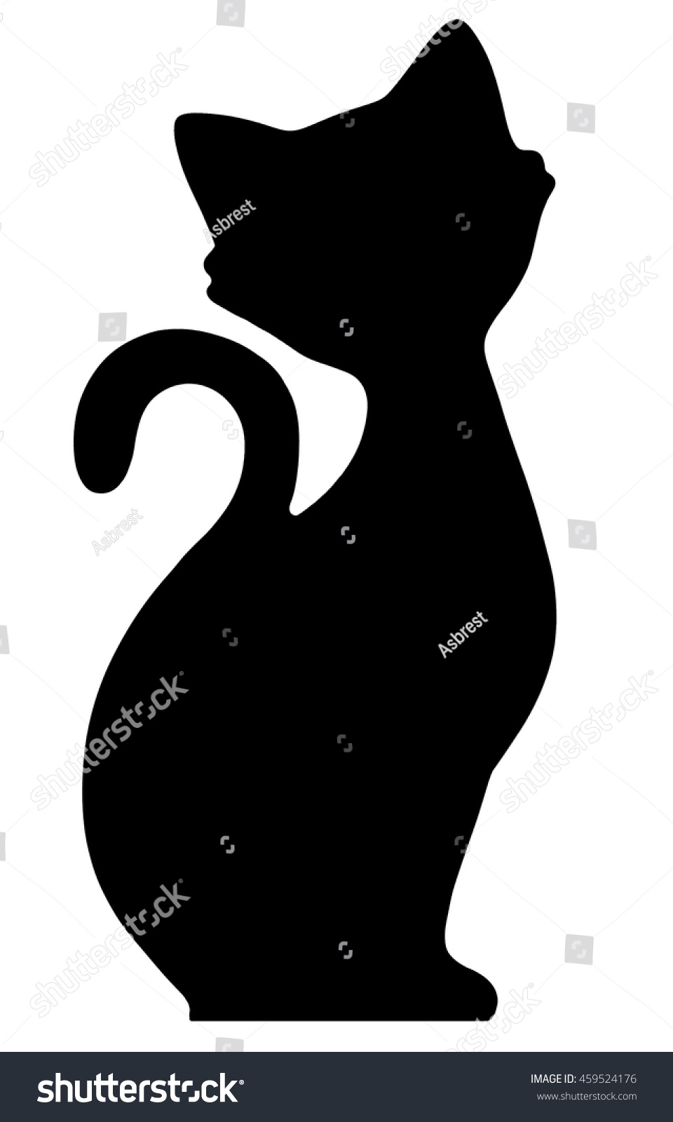 Silhouette Du Chat Noir Image Vectorielle De Stock Libre De Droits