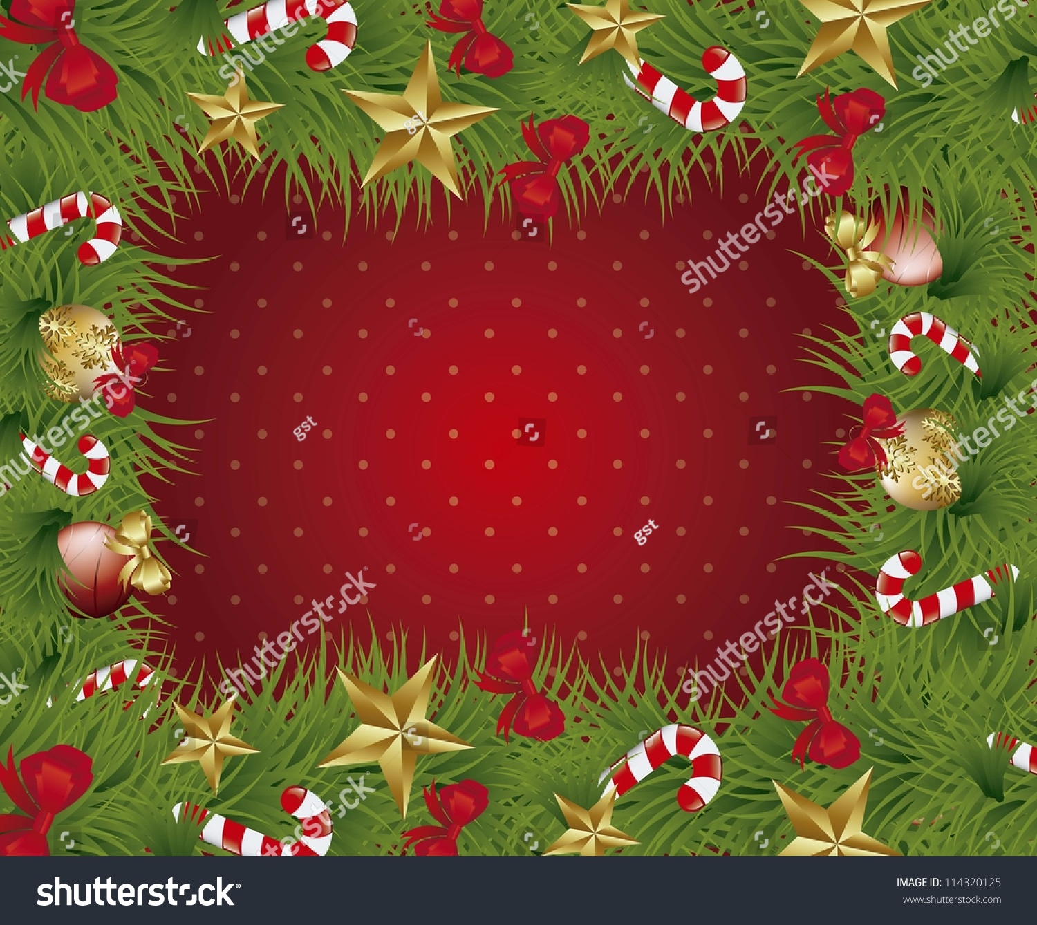 Black Christmas Card With Garland. Vector Illustration - 114320125 ...
