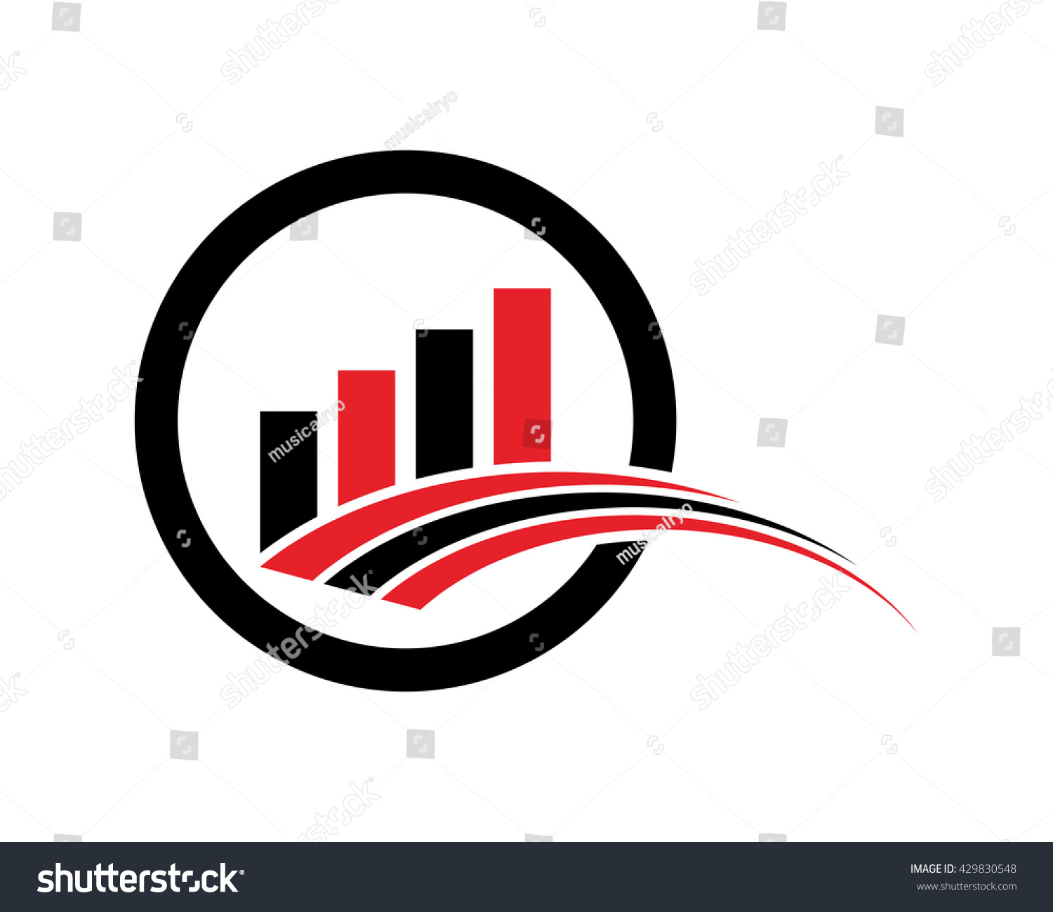 Black Circle Chart Graph Diagram Image Stock Vector (Royalty Free