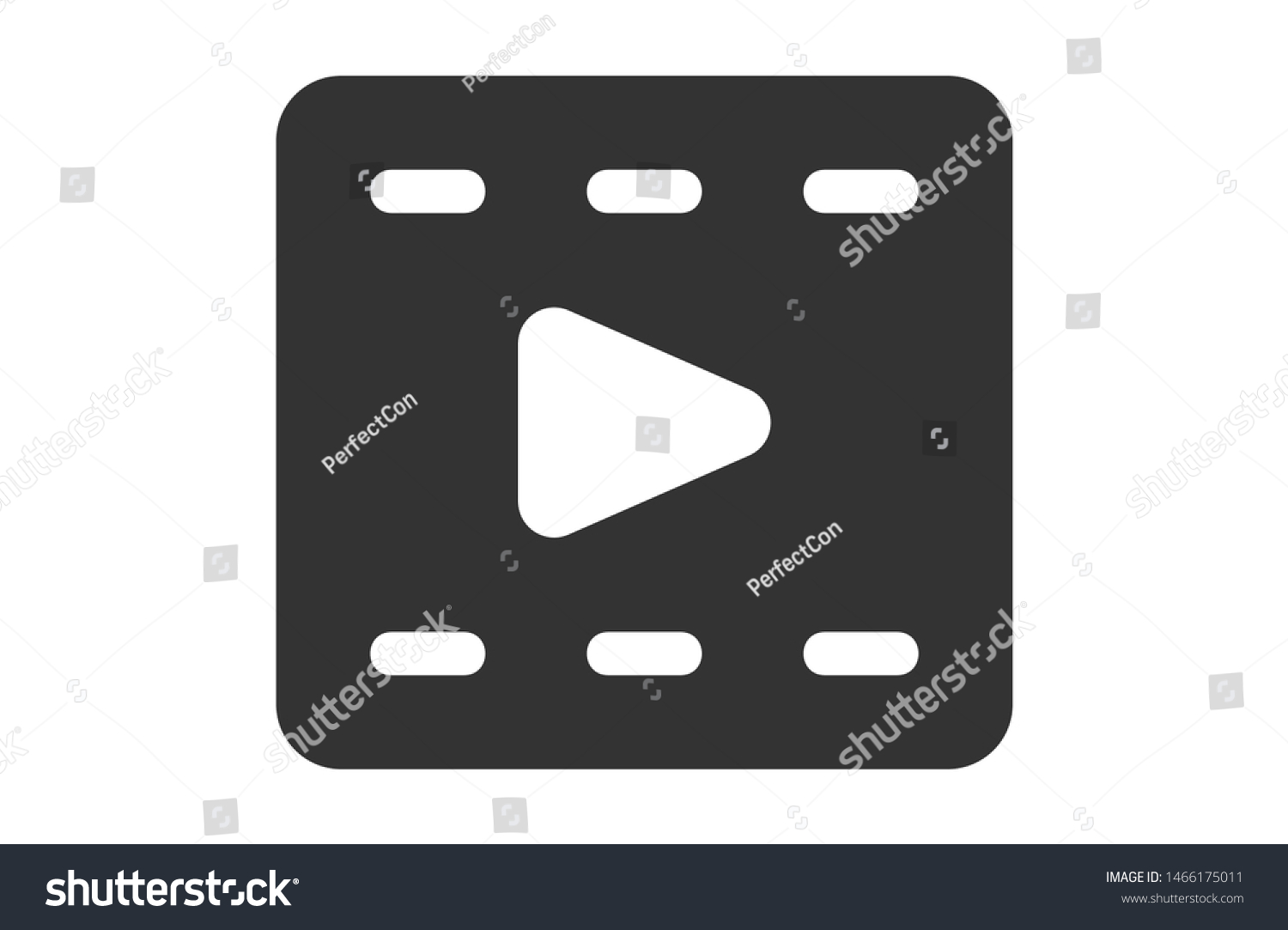 Black Color Video Solid Icons App Stock Vector Royalty Free