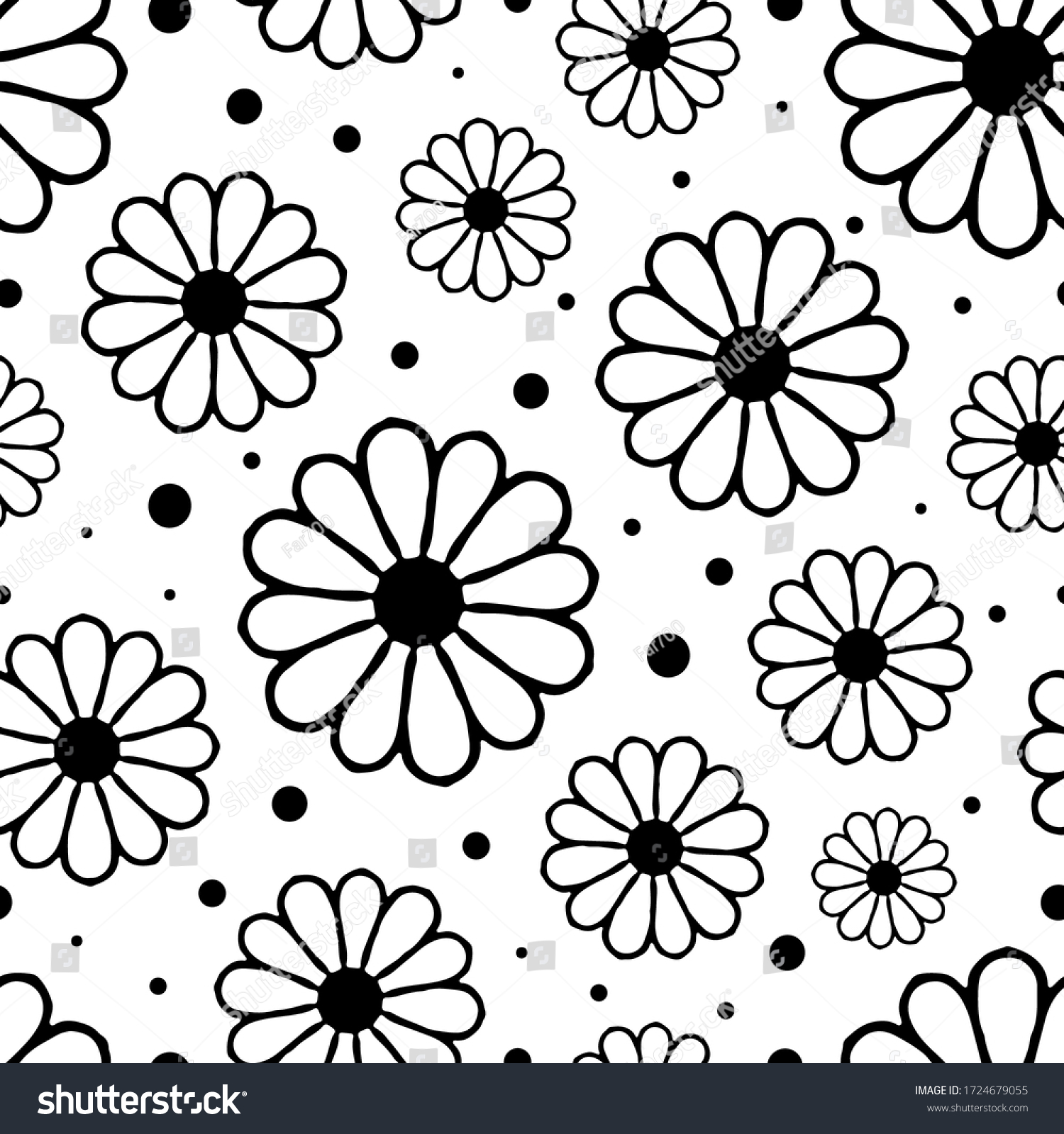 509,506 Black and white flower print Images, Stock Photos & Vectors ...